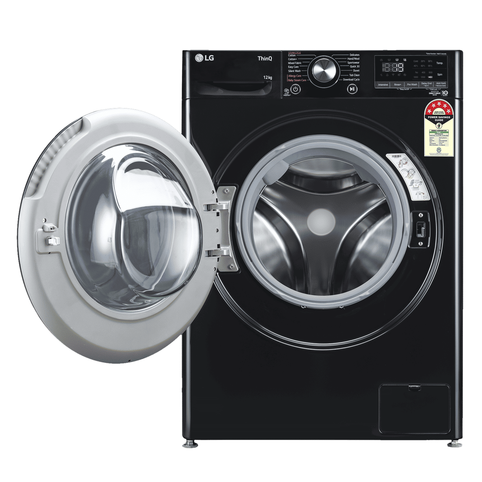 LG 12 kg 5 Star Wi-Fi Inverter Fully Automatic Front Load Washing Machine (Vivace Premium, FHP1412Z5O, 6 Motion DD, Onyx Black) LG 12 kg 5 Star Wi-Fi Inverter Fully Automatic Front Load Washing Machine (Vivace Premium, FHP1412Z5O, 6 Motion DD, Onyx Black)_6