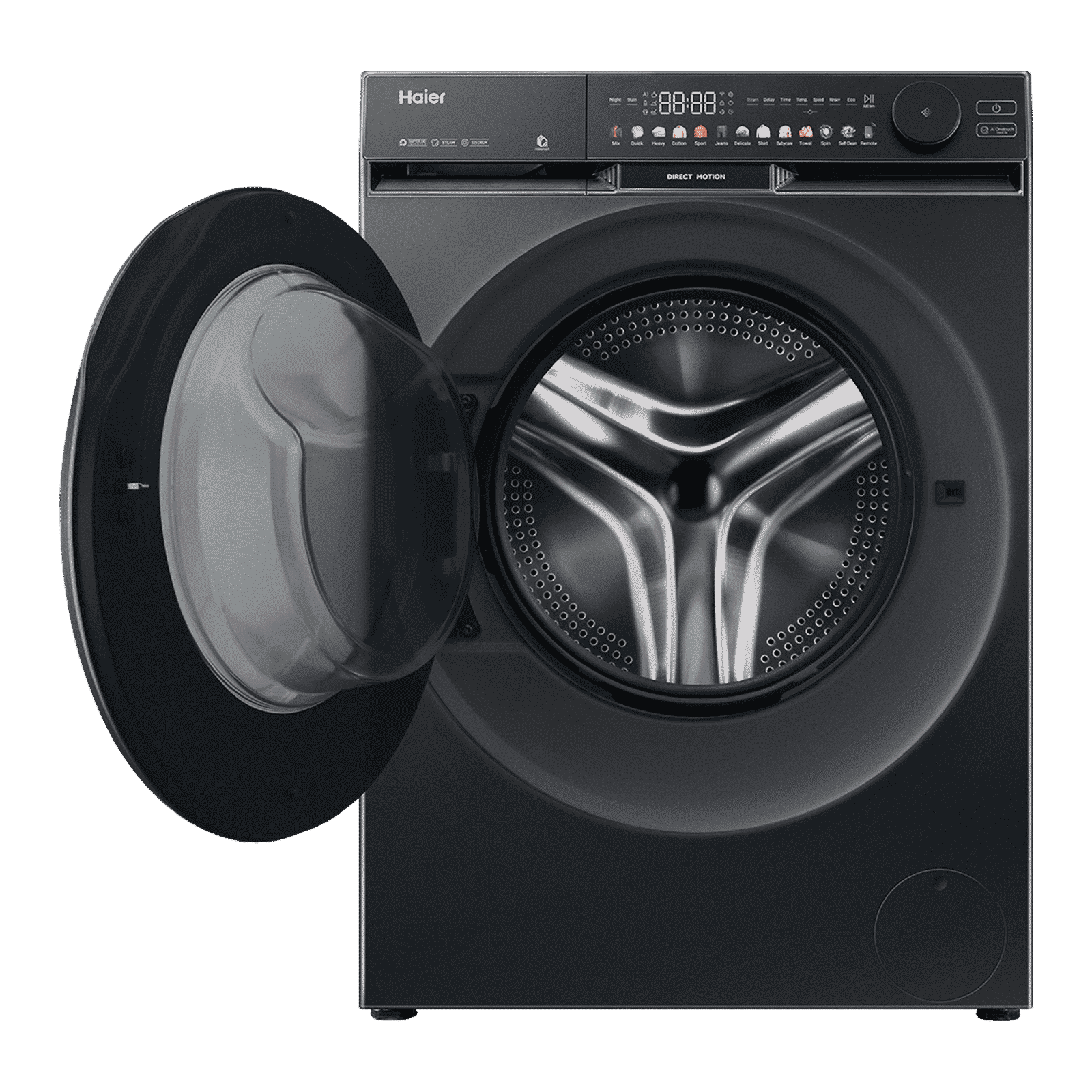 Haier 12 kg 5 Star Wi-Fi Inverter Fully Automatic Front Load Washing Machine (F9, HW120-DM14F9BKU1, Direct Motion Motor, Black)_6