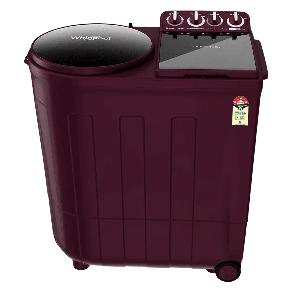 Whirlpool 8.5 kg 5 Star Semi Automatic Washing Machine with Turbo Dry Technology (30351, Wine Dazzle)_1