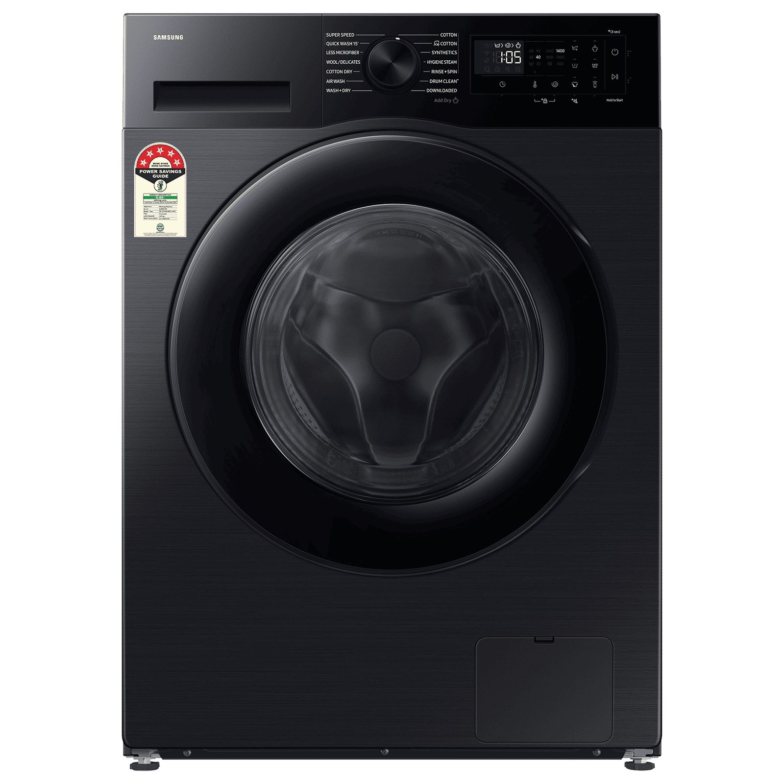 SAMSUNG 12/7 kg 5 Star Wi-Fi Inverter Fully Automatic Front Load Washer Dryer (5 Series, WD12FG5B34BBTL, Hygiene Steam, Black) SAMSUNG 12/7 kg 5 Star Wi-Fi Inverter Fully Automatic Front Load Washer Dryer (5 Series, WD12FG5B34BBTL, Hygiene Steam, Black)_1