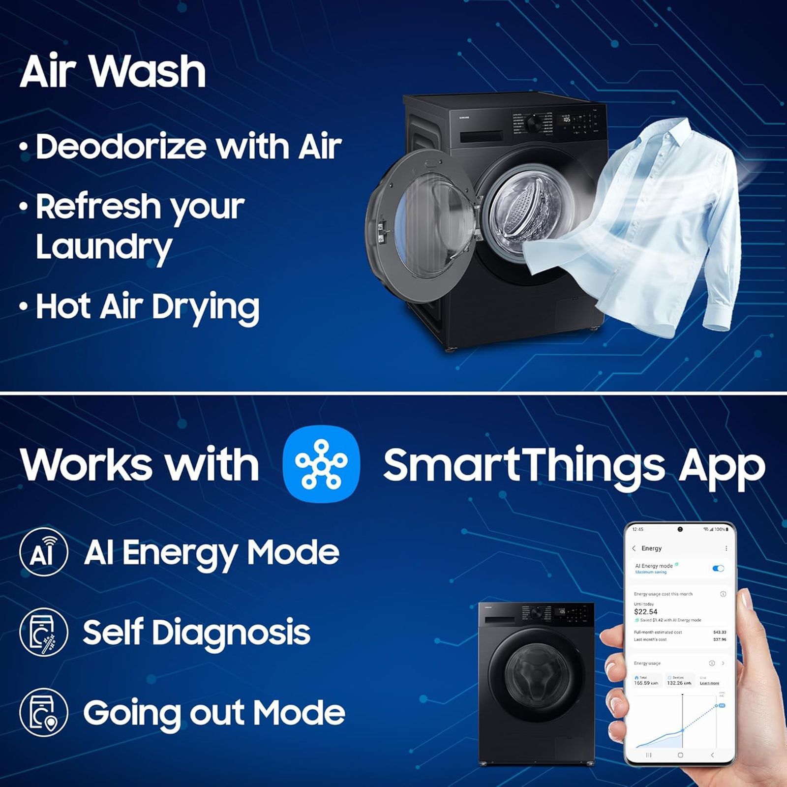 SAMSUNG 12/7 kg 5 Star Wi-Fi Inverter Fully Automatic Front Load Washer Dryer (5 Series, WD12FG5B34BBTL, Hygiene Steam, Black) SAMSUNG 12/7 kg 5 Star Wi-Fi Inverter Fully Automatic Front Load Washer Dryer (5 Series, WD12FG5B34BBTL, Hygiene Steam, Black)_13