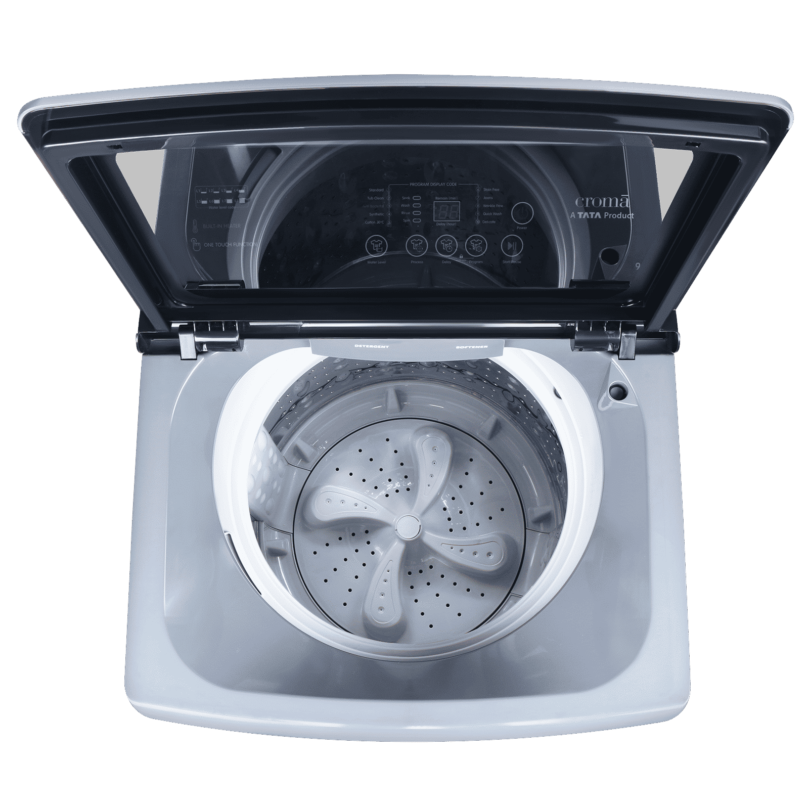 Croma 9 kg 5 Star Fully Automatic Top Load Washing Machine (Pulsator Technology, Inox Grey)_7