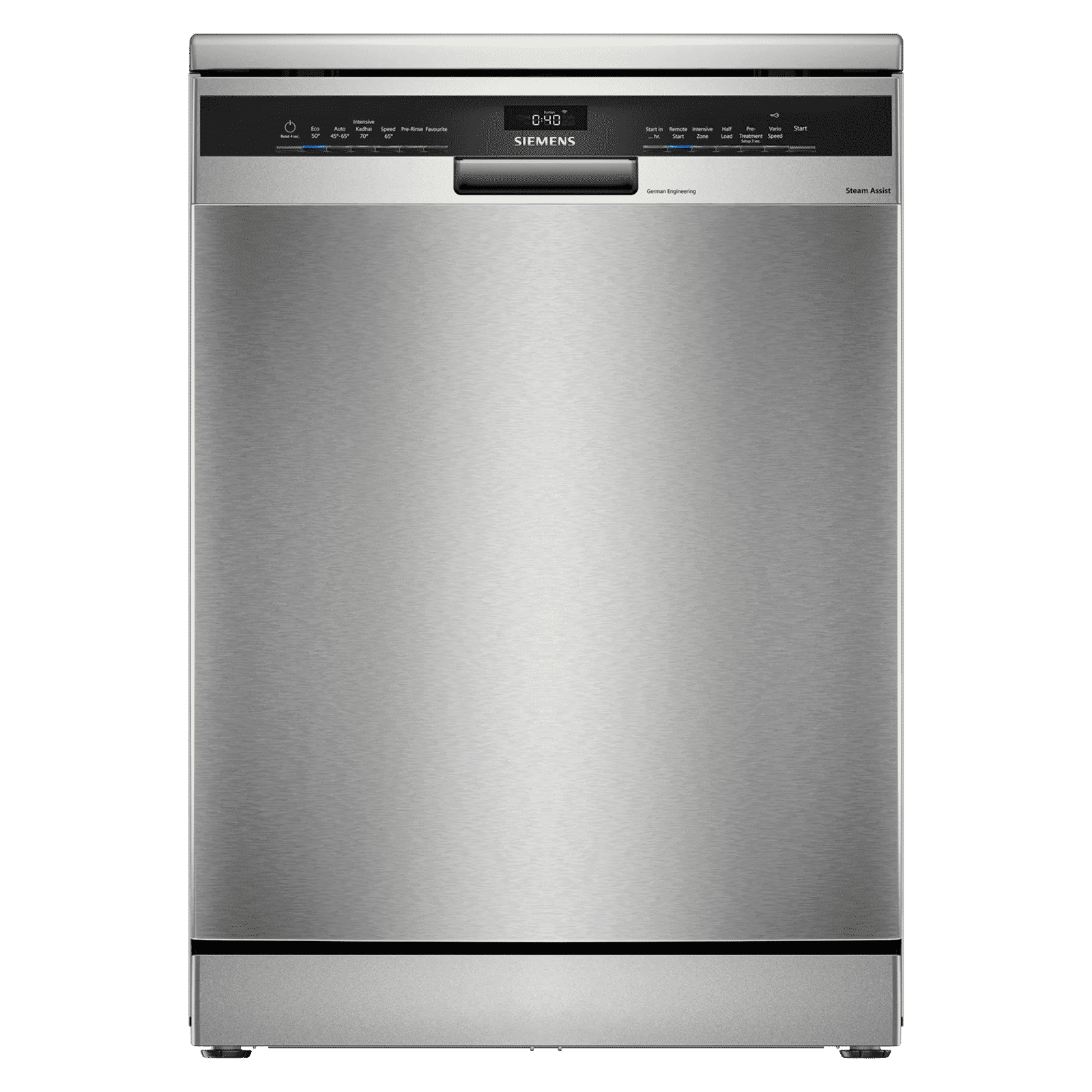 SIEMENS iQ500 14 Place Settings Free Standing Smart Dishwasher with Alexa & Google Assistant (Brushed Steel)_1