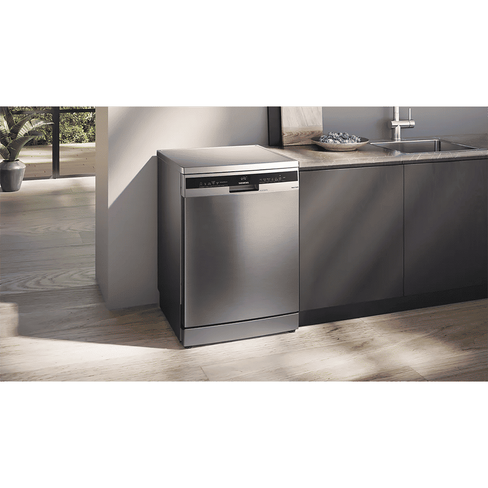 SIEMENS iQ500 14 Place Settings Free Standing Smart Dishwasher with Alexa & Google Assistant (Brushed Steel)_2