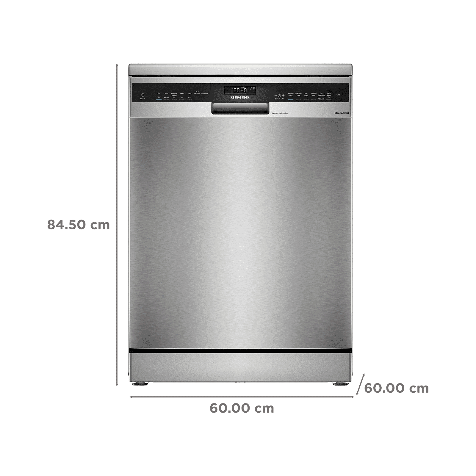 SIEMENS iQ500 16 Place Settings Free Standing Smart Dishwasher with Alexa & Google Assistant (Brushed Steel)_2