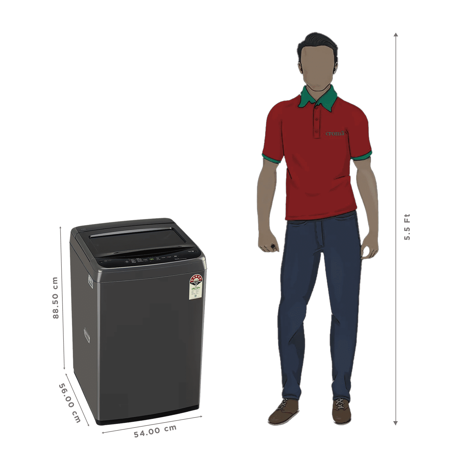 LG 7.5 kg 5 Star Inverter Fully Automatic Top Load Washing Machine (T75VBMB1S.ABMQEIL, In-Built Heater, Middle Black)_3
