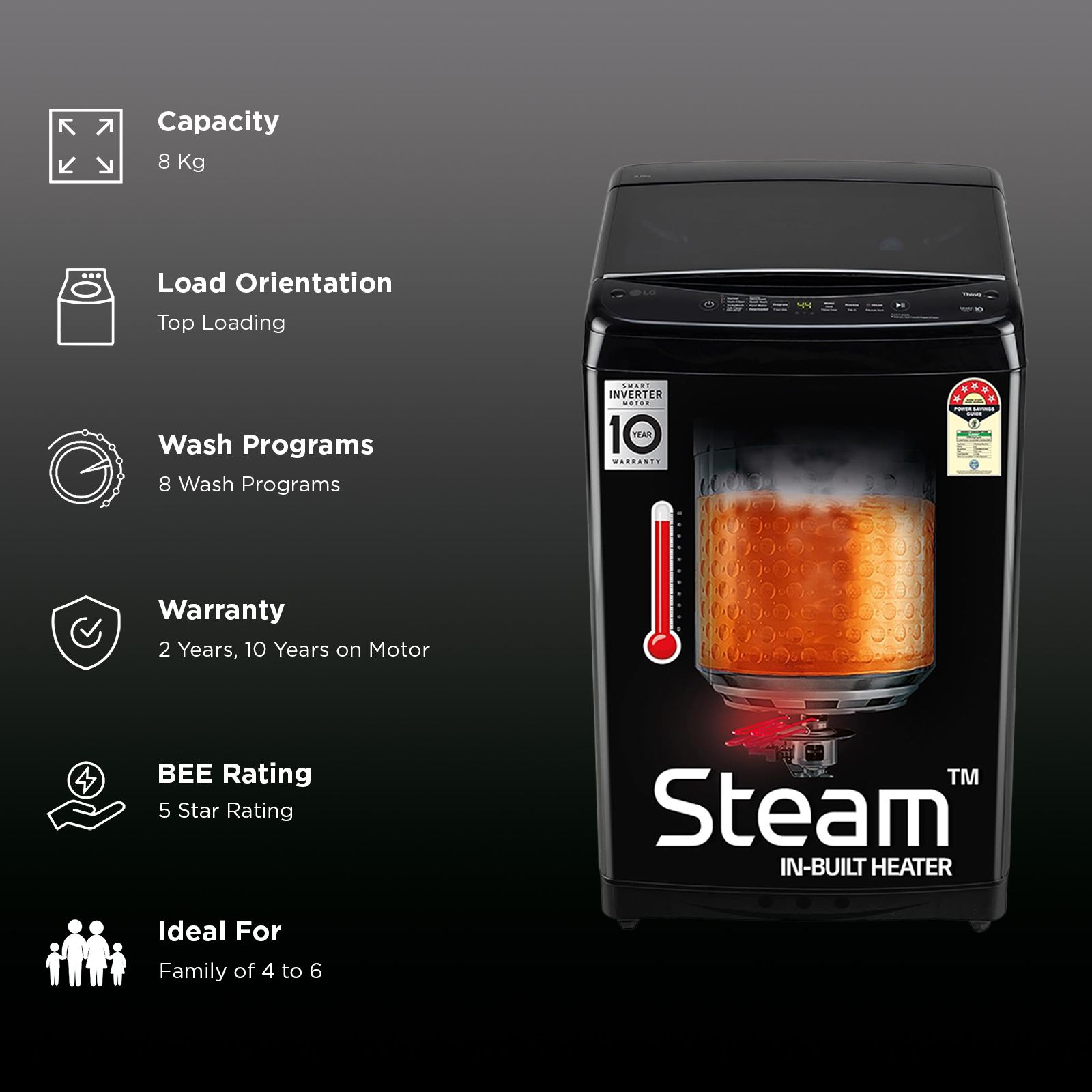 LG 8 kg 5 Star Wi-Fi Inverter Fully Automatic Top Load Washing Machine (T80V4OB1S.ANBQEIL, In-Built Heater, Onyx Black)_2