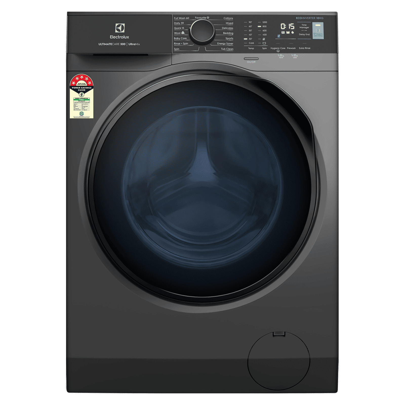 Electrolux 10 kg 5 Star Inverter Fully Automatic Front Load Washing Machine (UltimateCare 500, EWF1024R5SB, Woolmark Approved Cycle, Dark Silver)_1