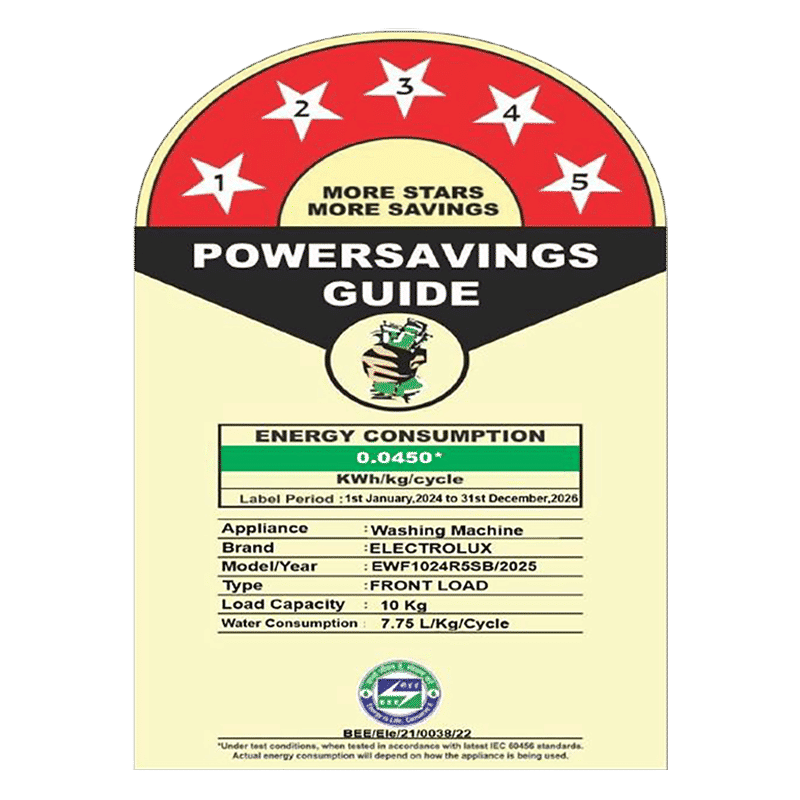 Electrolux 10 kg 5 Star Inverter Fully Automatic Front Load Washing Machine (UltimateCare 500, EWF1024R5SB, Woolmark Approved Cycle, Dark Silver)_8