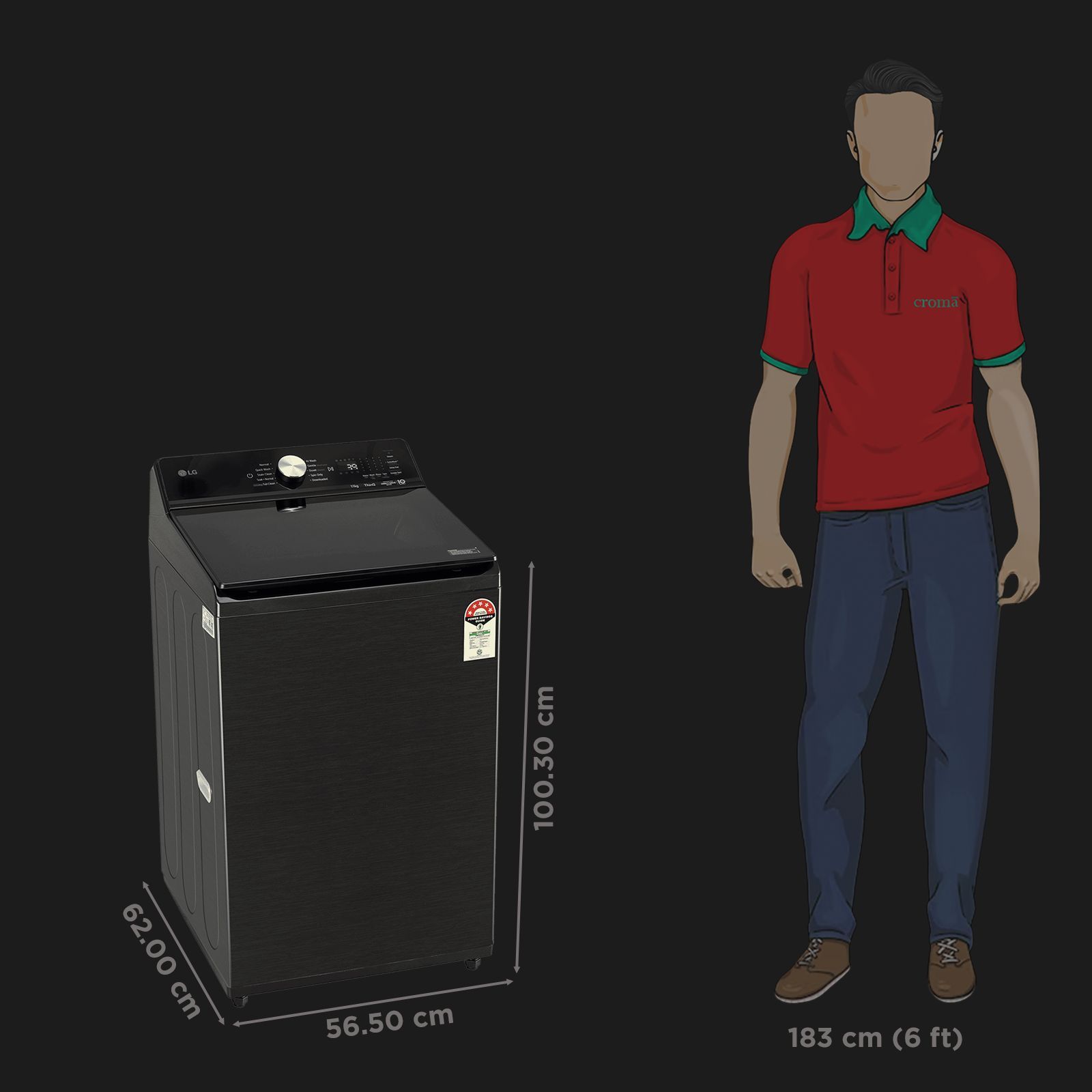 LG 10 kg 5 Star Wi-Fi Inverter Fully Automatic Top Load Washing Machine (TX Series, TX510SWP.APBQEIL, AI Direct Drive, Platinum Black)_2