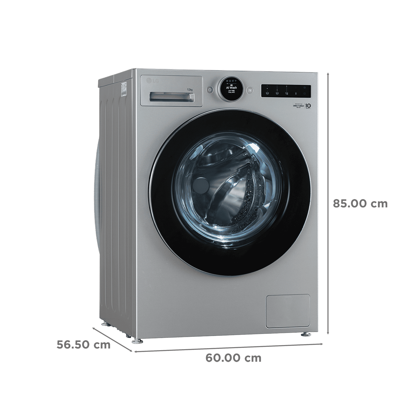 LG 12 kg 5 Star Wi-Fi Fully Automatic Front Load Washing Machine (VX Series, FX1412N9S.AESQEIL, AI Direct Drive, Essence Silver)_3