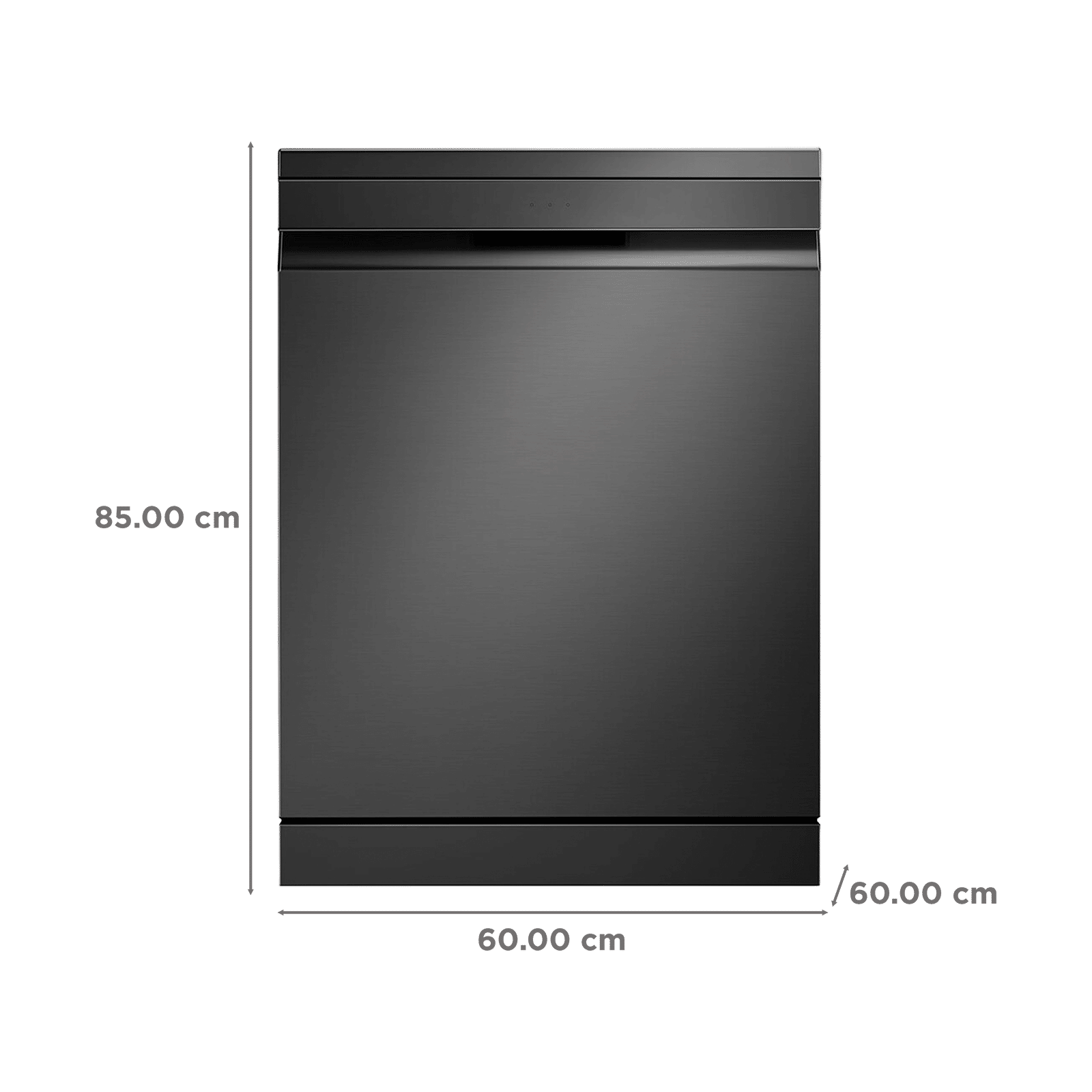 LG 15 Place Settings Free Standing Smart Dishwasher with Front Control Panel (No Pre-rinse Required, Matte Black)_2