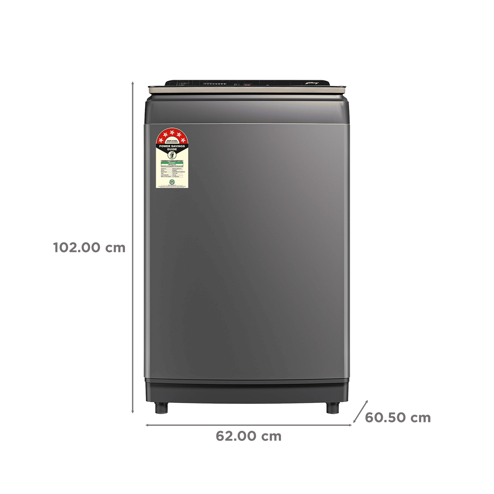 Godrej 10 kg 5 Star Fully Automatic Top Load Washing Machine (Rhine, 52141601SD00582, In-built Heater, Glacial Grey) Godrej 10 kg 5 Star Fully Automatic Top Load Washing Machine (Rhine, 52141601SD00582, In-built Heater, Glacial Grey)_3