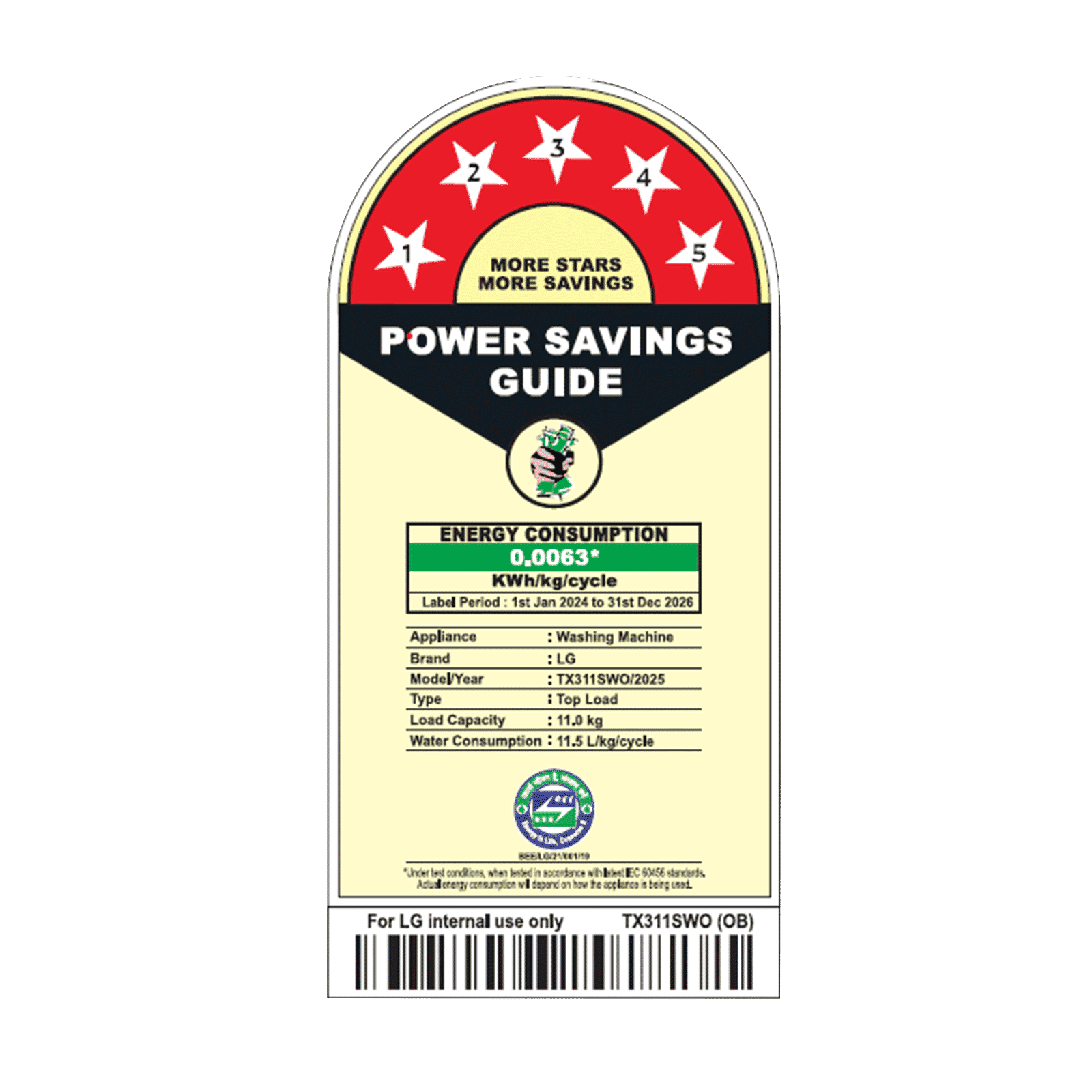 LG 11 kg 5 Star Wi-Fi Inverter Fully Automatic Top Load Washing Machine ( TX Series, TX511SWO, 6 Motion Direct Drive, Onyx Black) LG 11 kg 5 Star Wi-Fi Inverter Fully Automatic Top Load Washing Machine ( TX Series, TX511SWO, 6 Motion Direct Drive, Onyx Black)_4