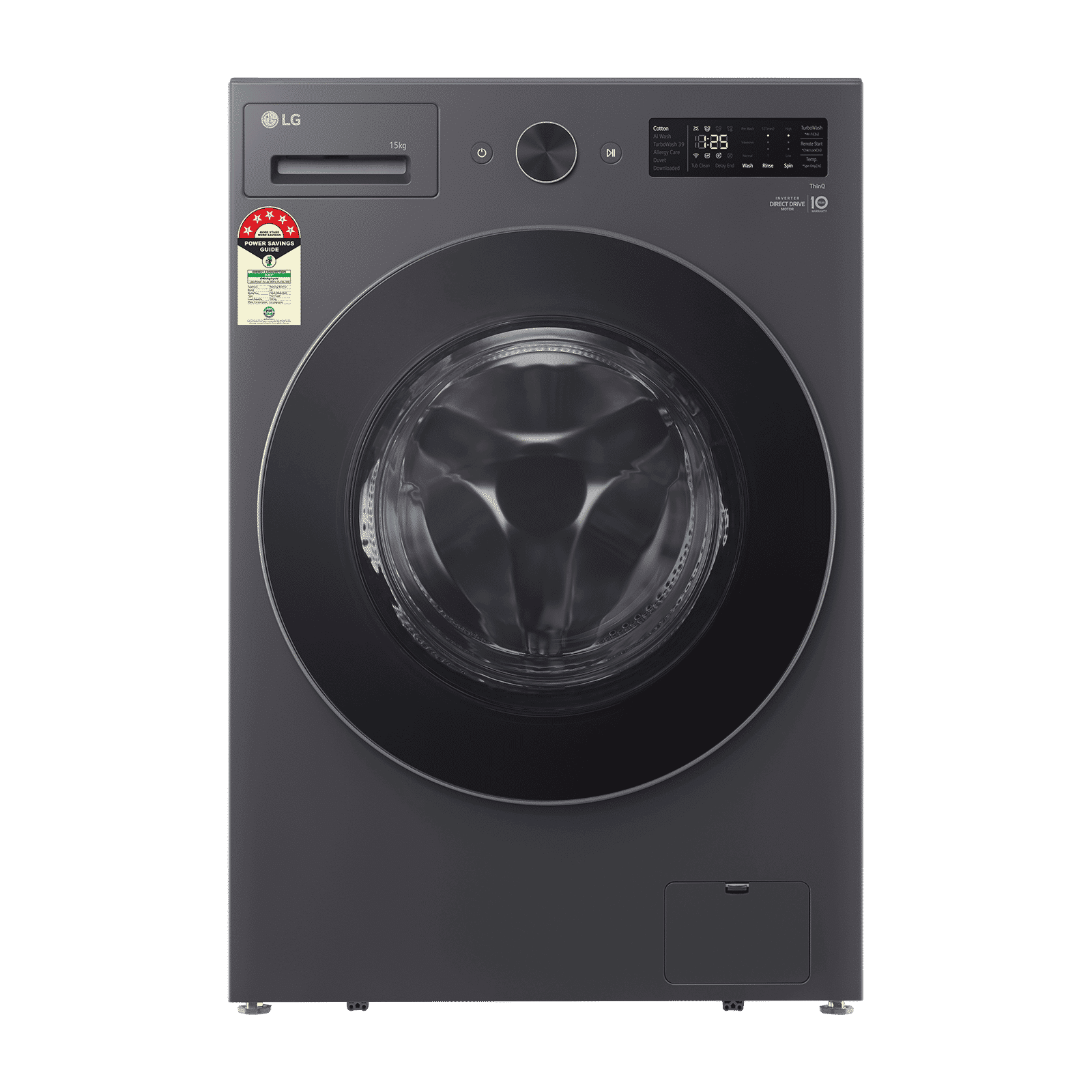 LG 15 kg 5 Star Wi-Fi Inverter Fully Automatic Front Load Washing Machine (VX Series, FX62515B9E, AI Direct Drive, Essence Graphite)_1