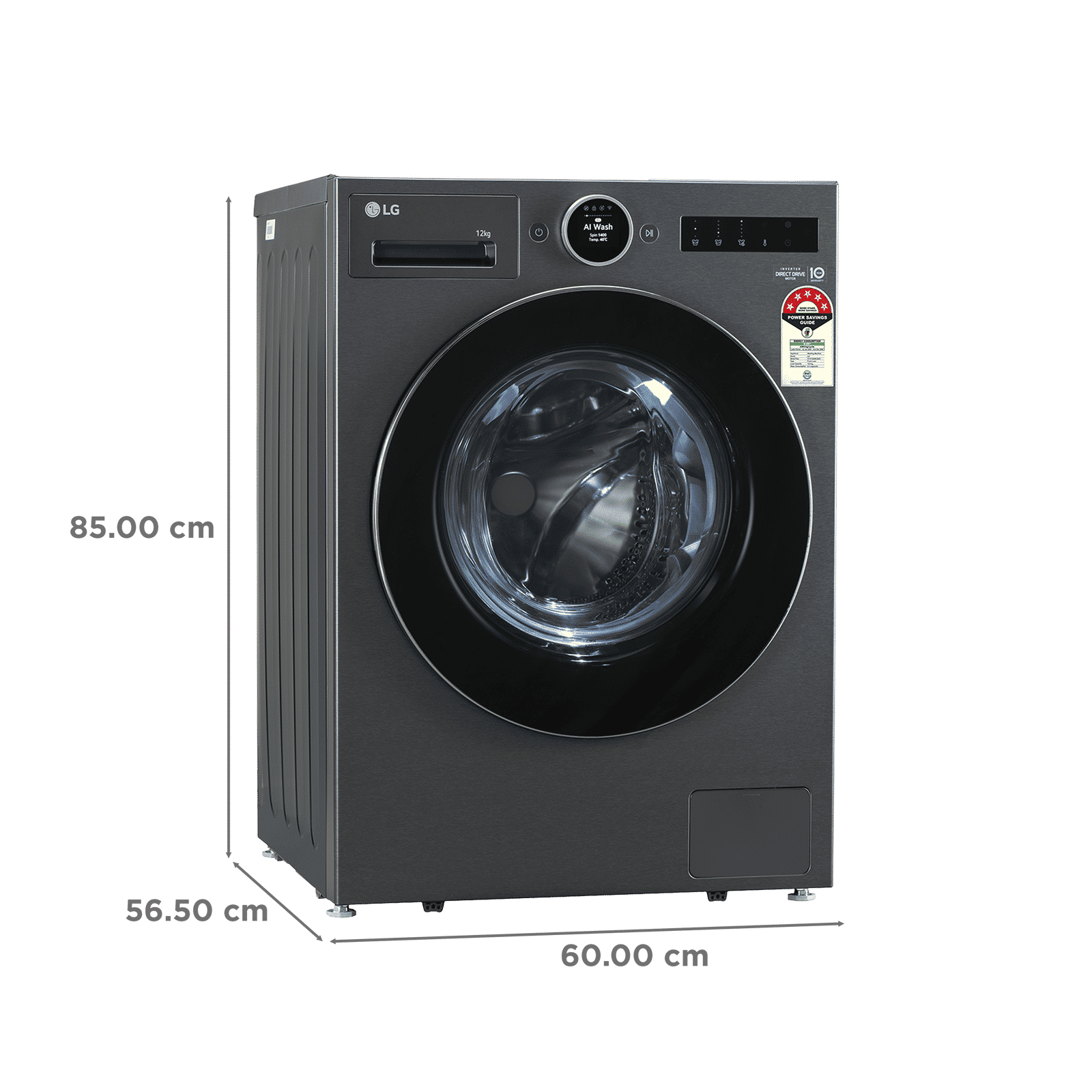 LG 12 kg 5 Star Wi-Fi Inverter Fully Automatic Front Load Washing Machine (VX Series, FX1412A9K, AI Direct Drive 2.0, Essence Black)_3