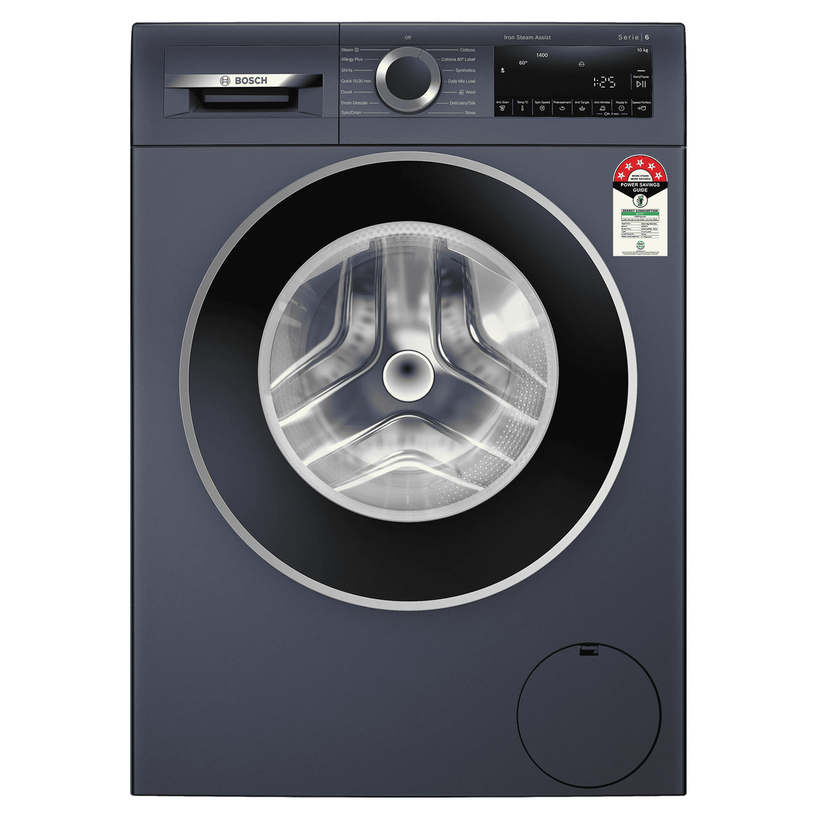 BOSCH 10 kg 5 Star Fully Automatic Front Load Washing Machine (Series 6, WGA254ZPIN, EcoSilence Drive, Dark Lake)_1