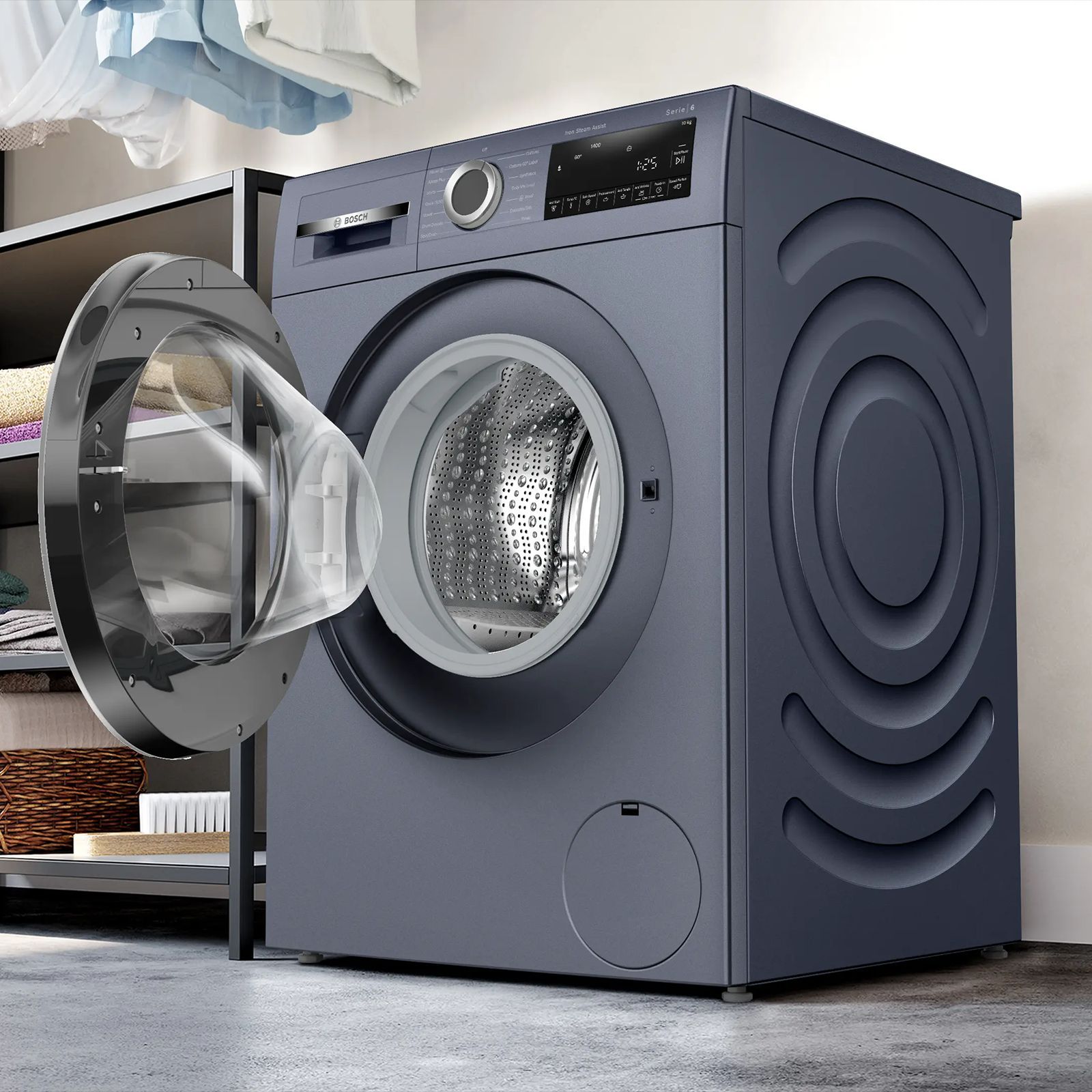 BOSCH 10 kg 5 Star Fully Automatic Front Load Washing Machine (Series 6, WGA254ZPIN, EcoSilence Drive, Dark Lake)_5