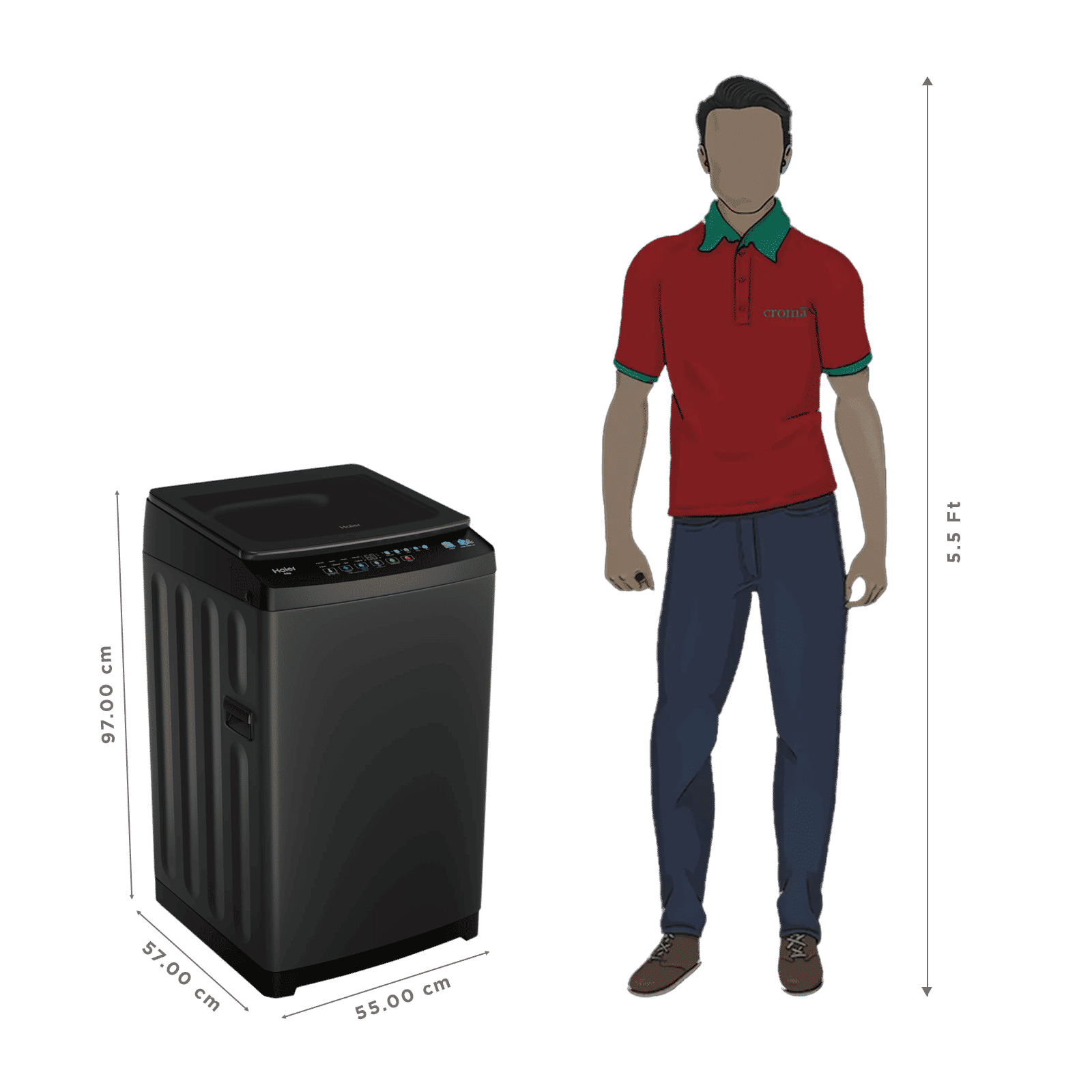 Haier 8.5 kg 5 Star Fully Automatic Top Load Washing Machine (326, HWM85-H326BK, Auto Restart, Black)_2