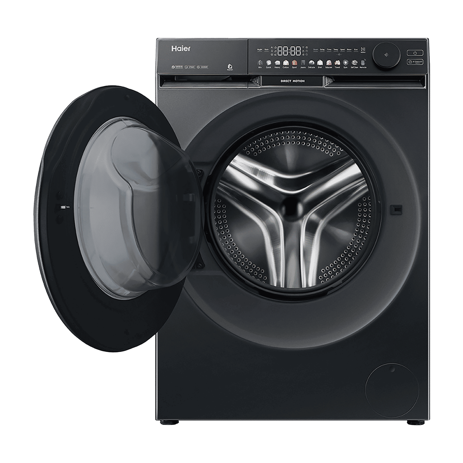 Haier 10 kg 5 Star Wi-Fi Fully Automatic Front Load Washing Machine (F9B, HW100-DM14F9BKU1, Direct Motion Motor, Black) Haier 10 kg 5 Star Wi-Fi Fully Automatic Front Load Washing Machine (F9B, HW100-DM14F9BKU1, Direct Motion Motor, Black)_6