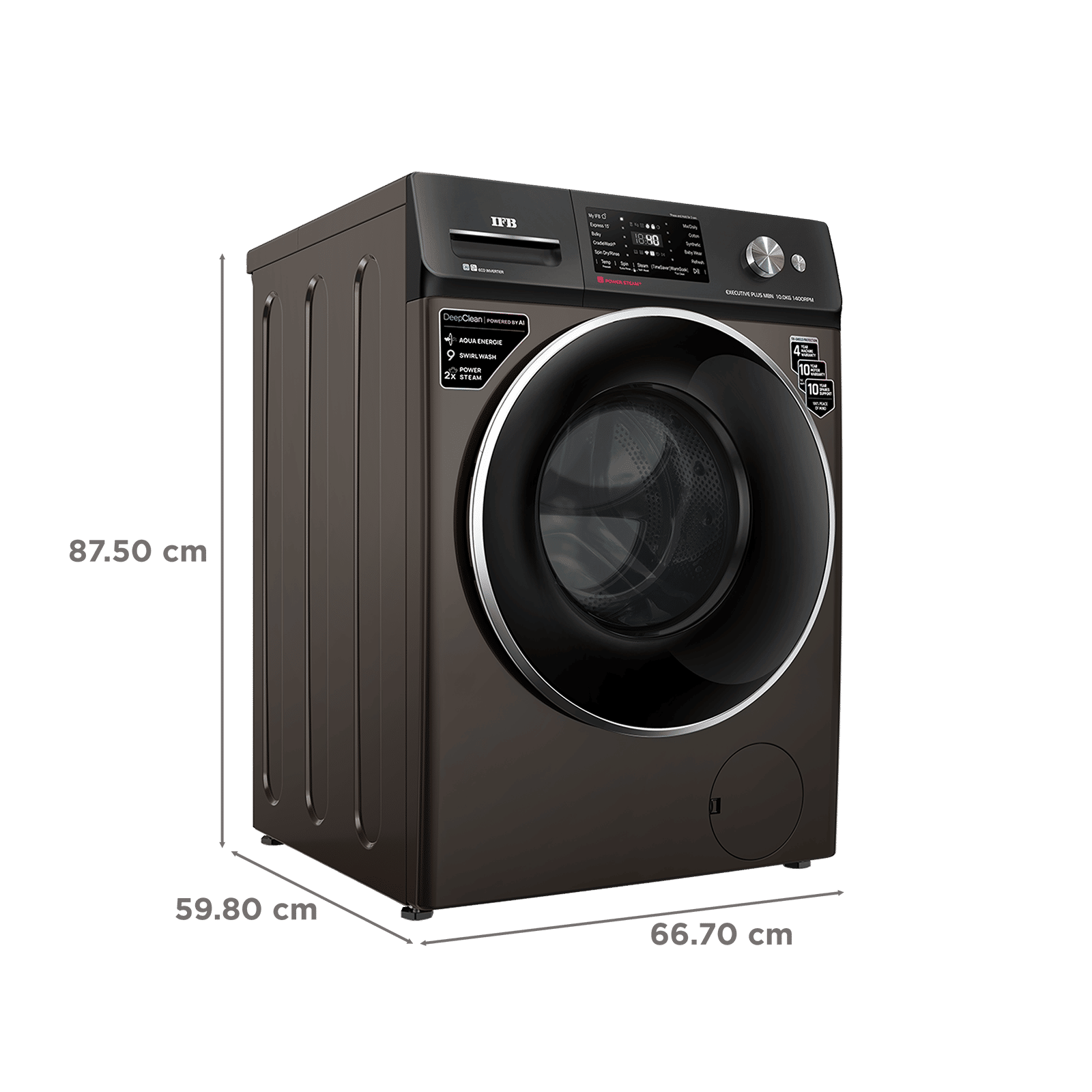 IFB 10 kg 5 Star Wi-Fi Fully Automatic Front Load Washing Machine (Executive MBN 1014K CMS, 8903287033896, Powered by AI, Mocha) IFB 10 kg 5 Star Wi-Fi Fully Automatic Front Load Washing Machine (Executive MBN 1014K CMS, 8903287033896, Powered by AI, Mocha)_3