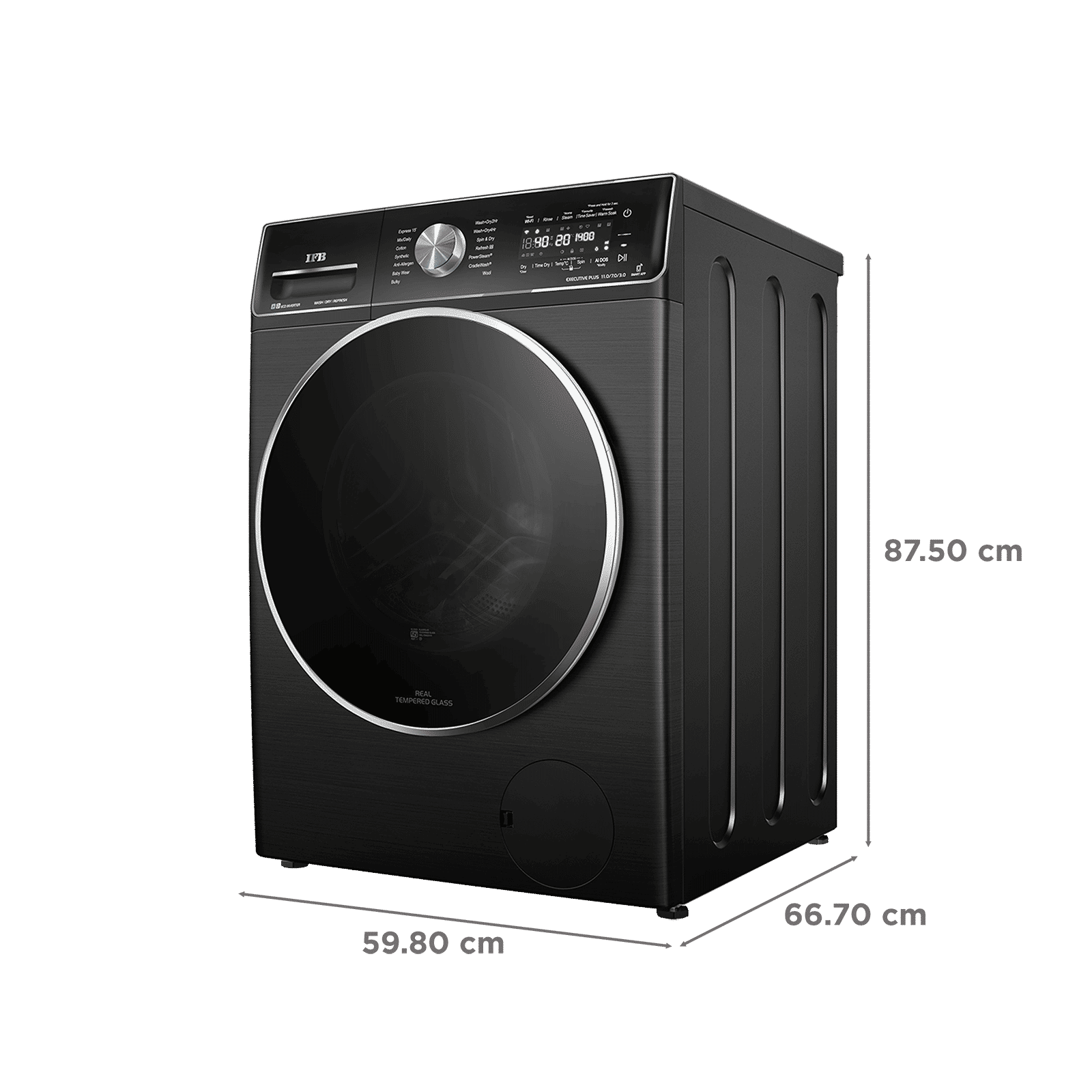 IFB 11/7/3 Kg 5 Star Wi-Fi Inverter Fully Automatic Front Load Washer Dryer Refresher (Executive Plus ZBG, 8903287033735, Powered by Ai, Black VCM)_3