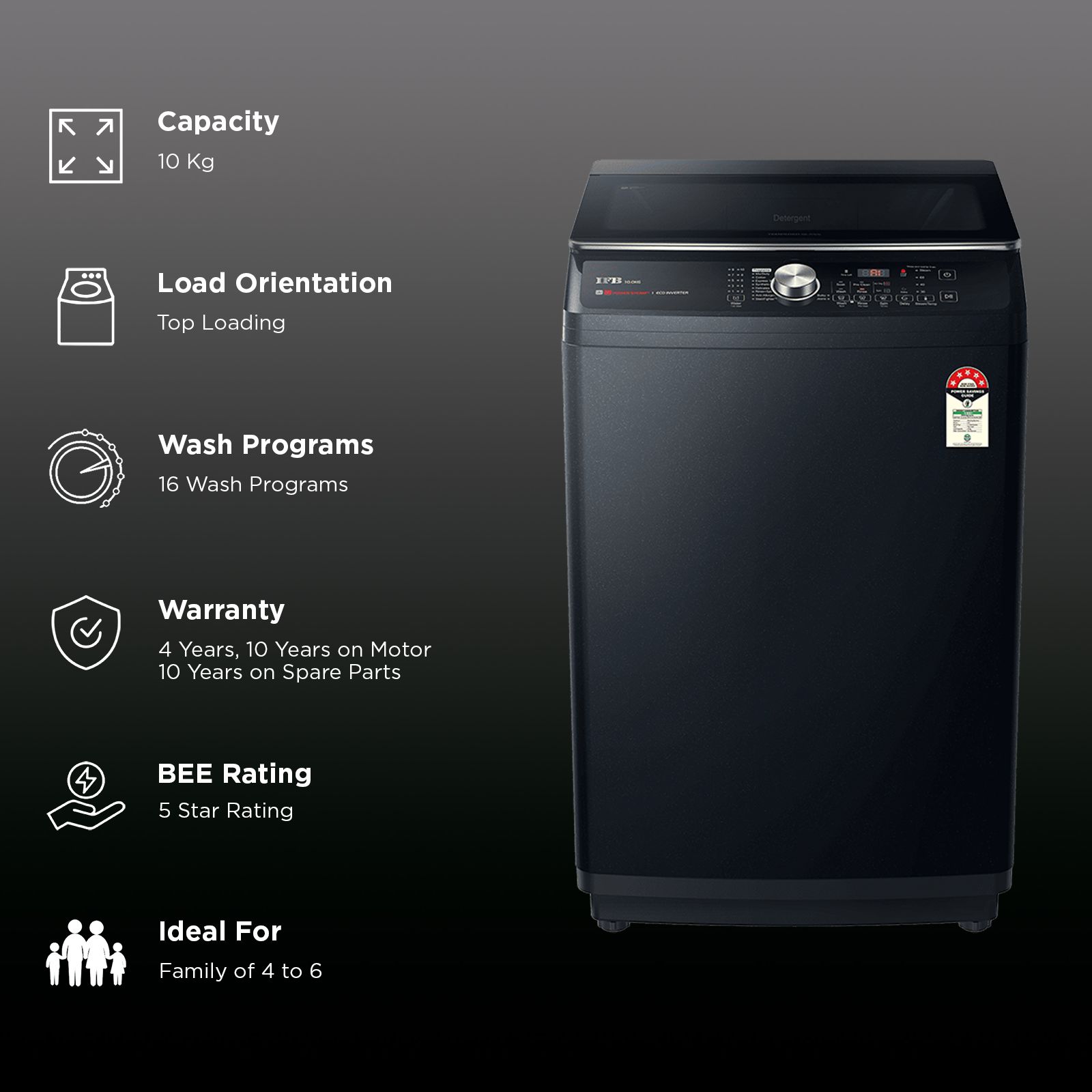 IFB 10 Kg 5 Star Inverter Fully Automatic Top Load Washing Machine (DeepClean, TL100RB2SID, Power Steam With In Built Heater, Royal Blue) IFB 10 Kg 5 Star Inverter Fully Automatic Top Load Washing Machine (DeepClean, TL100RB2SID, Power Steam With In Built Heater, Royal Blue)_2