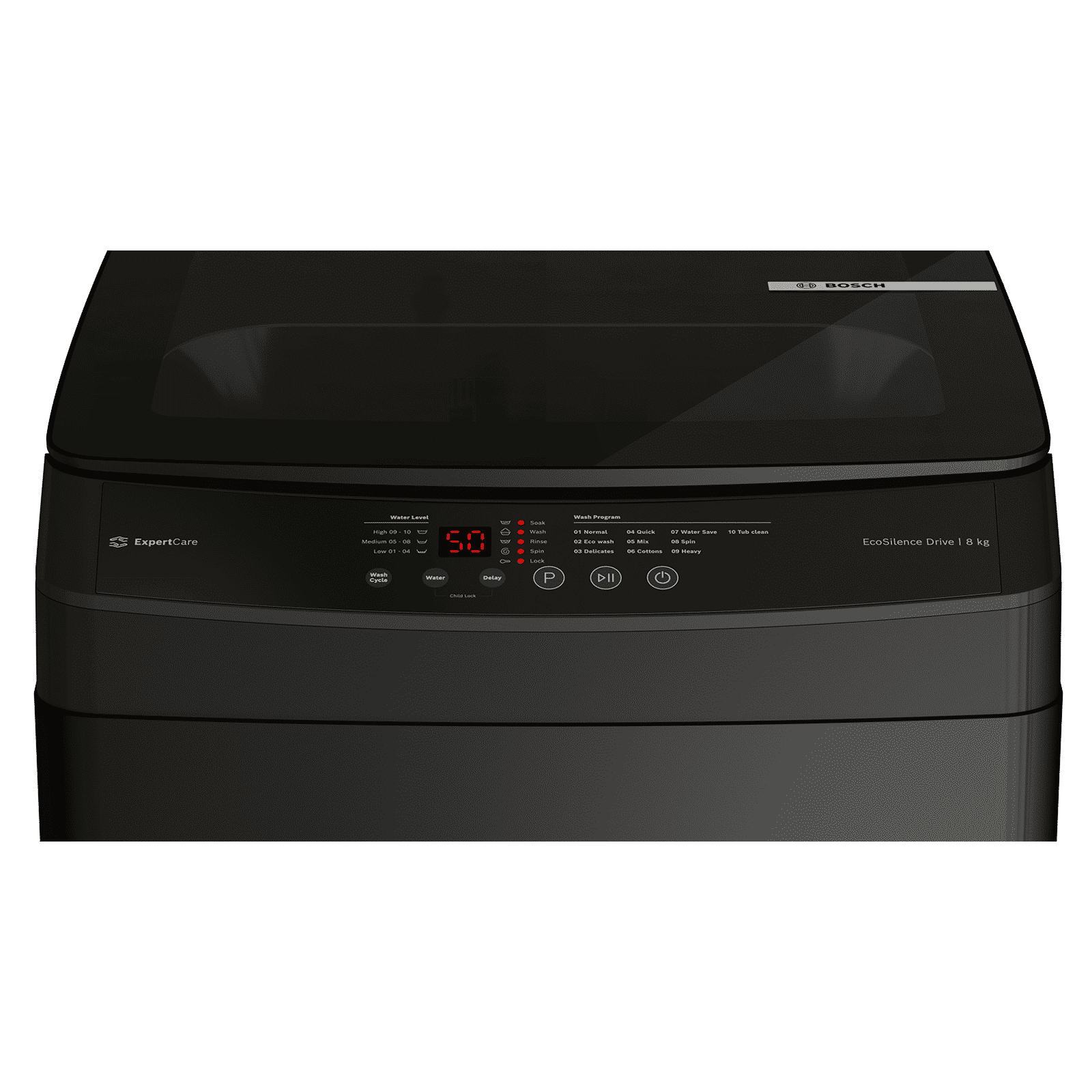 BOSCH 8 kg 5 Star Fully Automatic Top Load Washing Machine (Series 2, WOE80AG0IN, EcoSilence Drive, Black) BOSCH 8 kg 5 Star Fully Automatic Top Load Washing Machine (Series 2, WOE80AG0IN, EcoSilence Drive, Black)_6