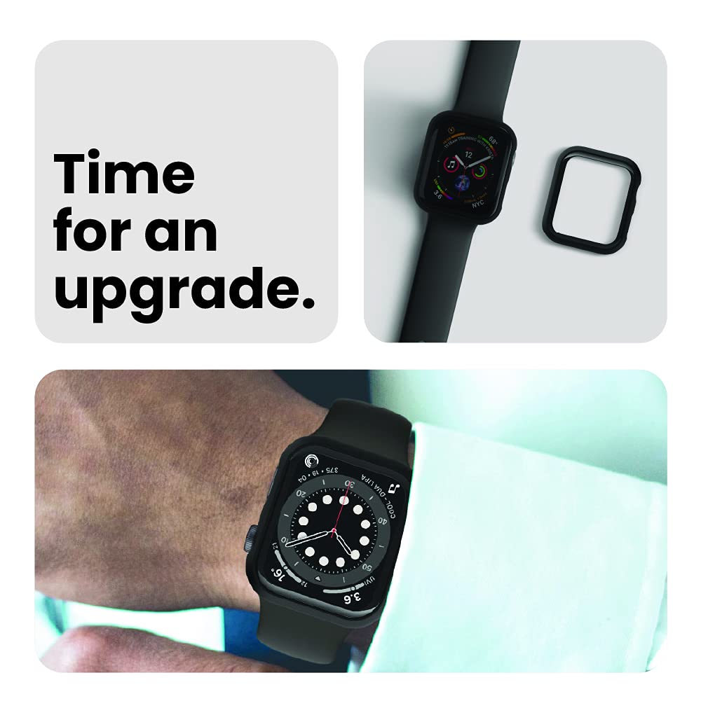 HYPHEN DEFENDR TPU & Tempered Glass Bumper Case for Apple Watch Series SE, 4, 5 & 6 (40mm) (360 Degree Protection, Black)_10
