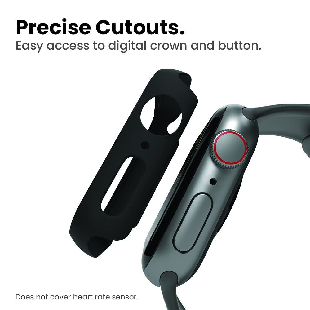 HYPHEN DEFENDR TPU & Tempered Glass Bumper Case for Apple Watch Series SE, 4, 5 & 6 (40mm) (360 Degree Protection, Black)_13