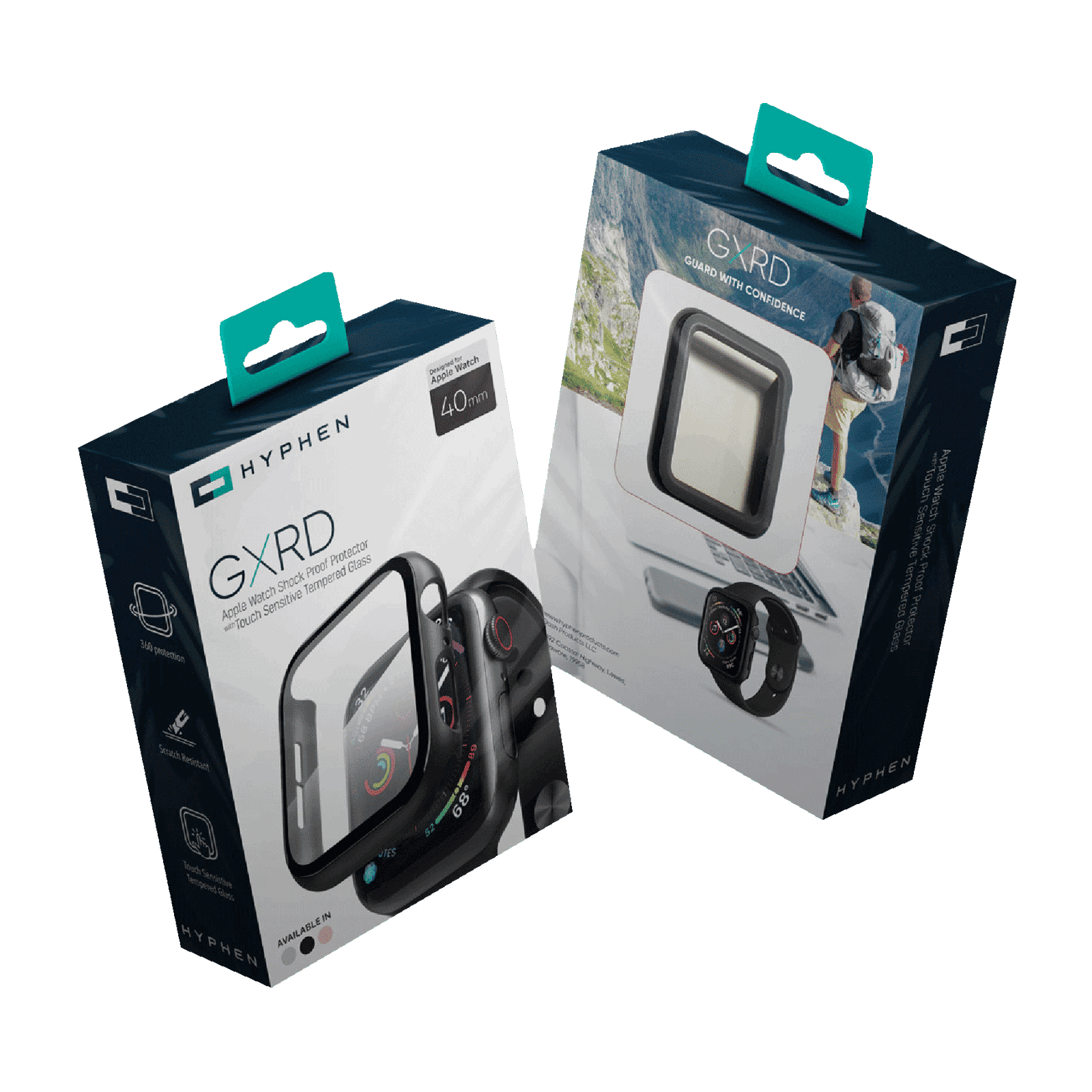 HYPHEN DEFENDR TPU & Tempered Glass Bumper Case for Apple Watch Series SE, 4, 5 & 6 (40mm) (360 Degree Protection, Black)_16