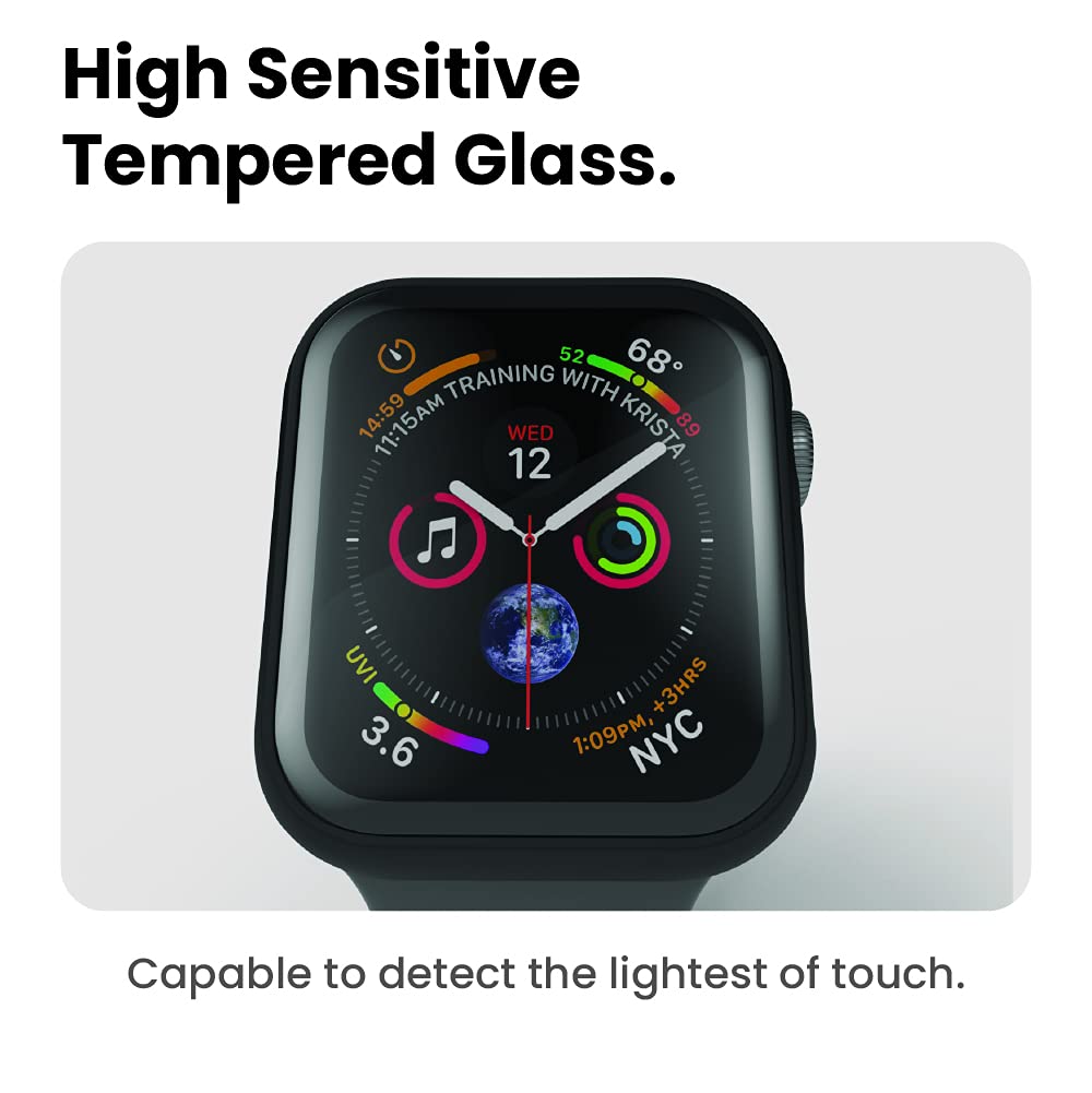 Hyphen DEFENDR TPU Bumper Case for Apple Watch Series SE, 4, 5 & 6 (44mm) (Touch Sensitive Tempered Glass, Black) Hyphen DEFENDR TPU Bumper Case for Apple Watch Series SE, 4, 5 & 6 (44mm) (Touch Sensitive Tempered Glass, Black)_10