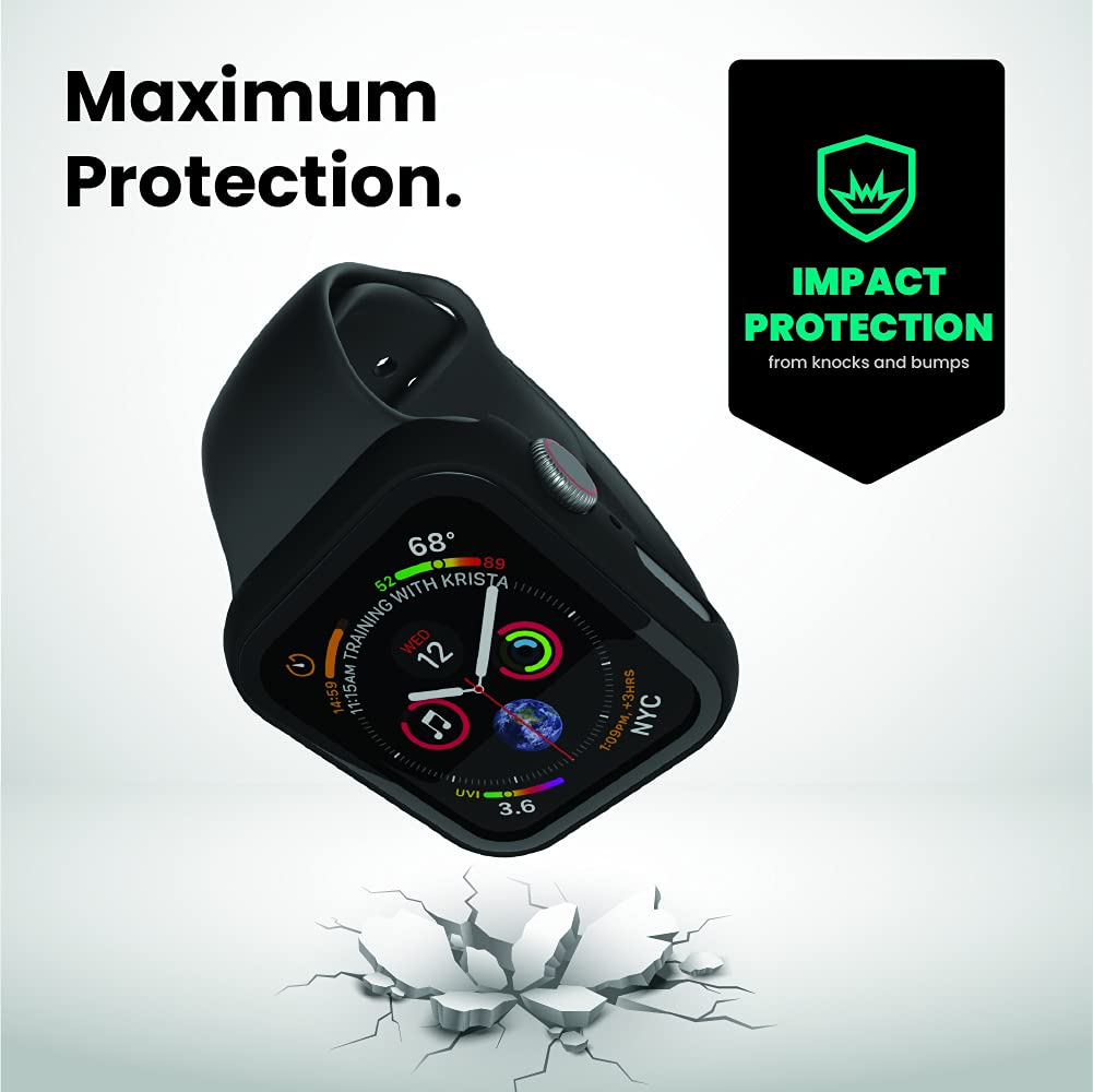 Hyphen DEFENDR TPU Bumper Case for Apple Watch Series SE, 4, 5 & 6 (44mm) (Touch Sensitive Tempered Glass, Black) Hyphen DEFENDR TPU Bumper Case for Apple Watch Series SE, 4, 5 & 6 (44mm) (Touch Sensitive Tempered Glass, Black)_12