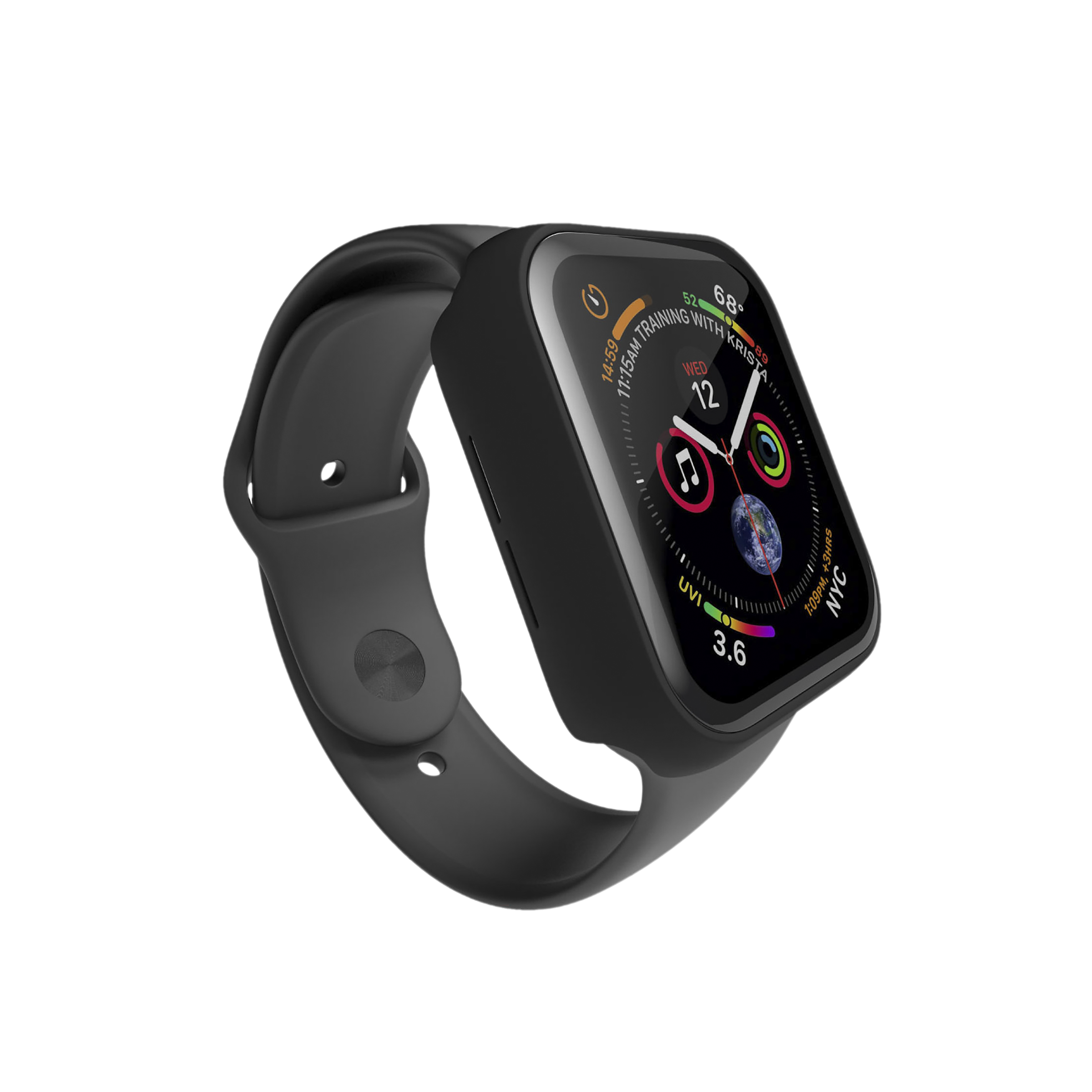 Hyphen DEFENDR TPU Bumper Case for Apple Watch Series SE, 4, 5 & 6 (44mm) (Touch Sensitive Tempered Glass, Black) Hyphen DEFENDR TPU Bumper Case for Apple Watch Series SE, 4, 5 & 6 (44mm) (Touch Sensitive Tempered Glass, Black)_7