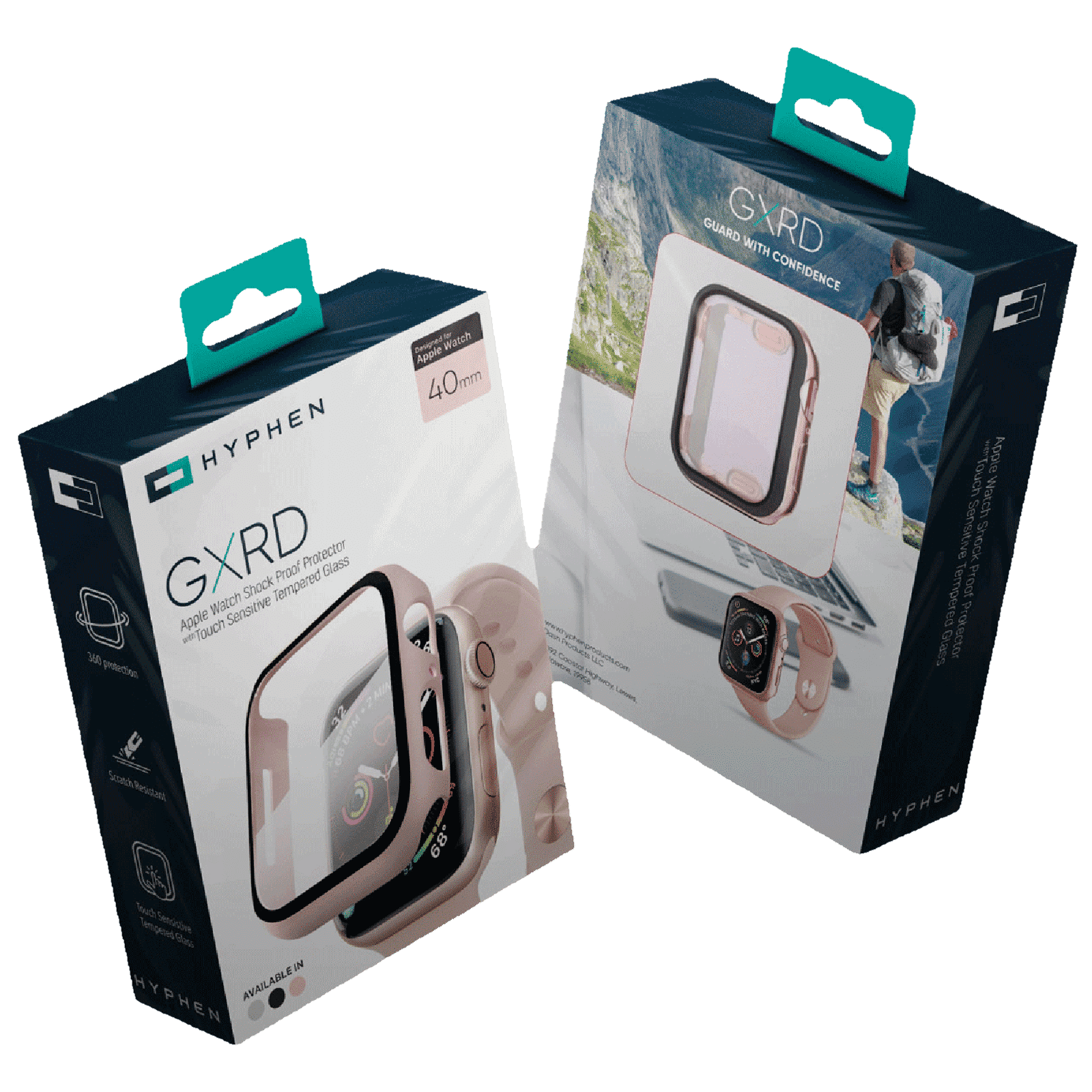 HYPHEN DEFENDR TPU & Tempered Glass Bumper Case for Apple Watch Series SE, 4, 5 & 6 (40mm) (360 Degree Protection, Rose Gold)_14