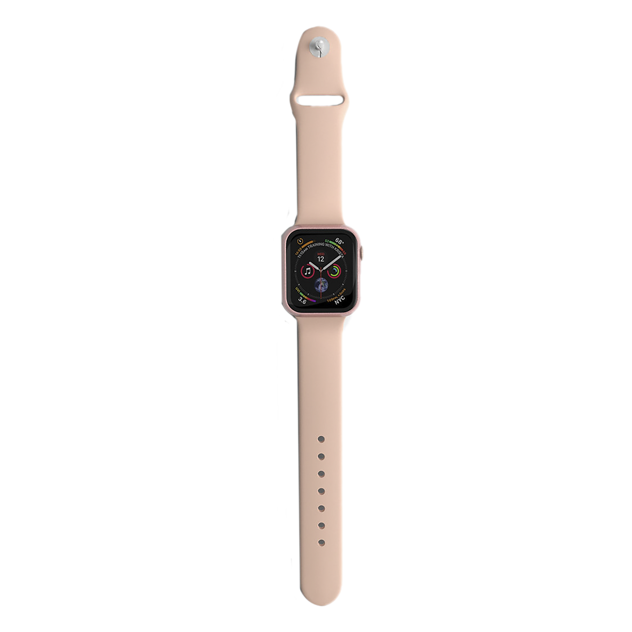 HYPHEN DEFENDR TPU & Tempered Glass Bumper Case for Apple Watch Series SE, 4, 5 & 6 (44mm) (360 Degree Protection, Rose Gold)_12