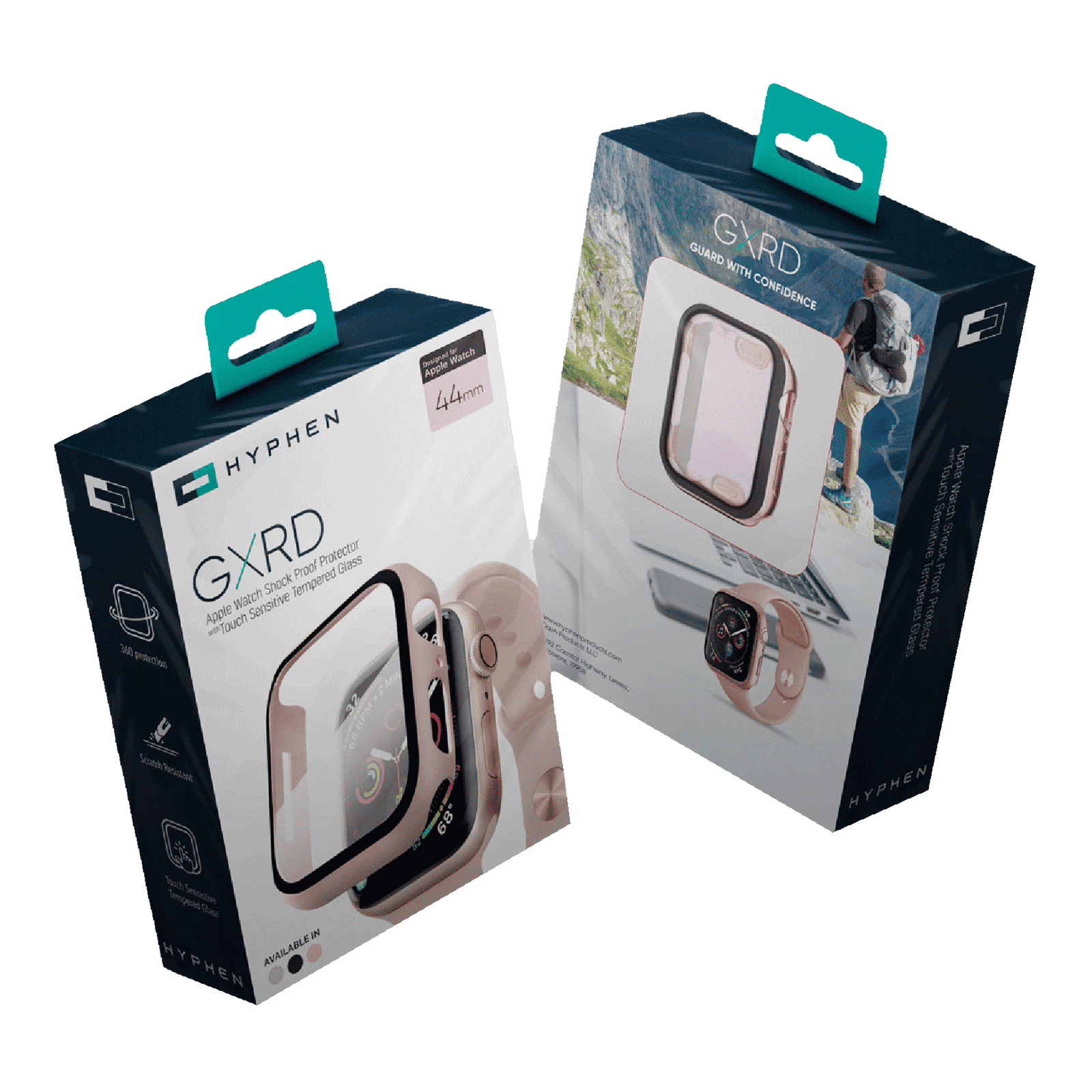 HYPHEN DEFENDR TPU & Tempered Glass Bumper Case for Apple Watch Series SE, 4, 5 & 6 (44mm) (360 Degree Protection, Rose Gold)_16