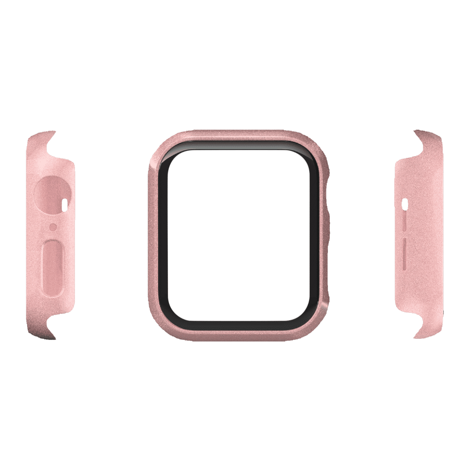 HYPHEN DEFENDR TPU & Tempered Glass Bumper Case for Apple Watch Series SE, 4, 5 & 6 (44mm) (360 Degree Protection, Rose Gold)_3