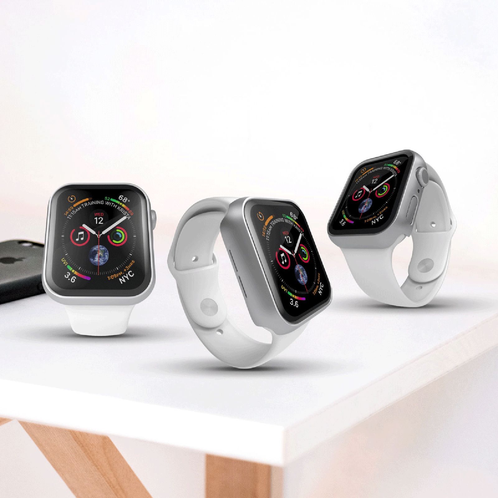 Hyphen DEFENDR TPU Bumper Case for Apple Watch Series SE, 4, 5 & 6 (40mm) (Touch Sensitive Tempered Glass, Silver) Hyphen DEFENDR TPU Bumper Case for Apple Watch Series SE, 4, 5 & 6 (40mm) (Touch Sensitive Tempered Glass, Silver)_12