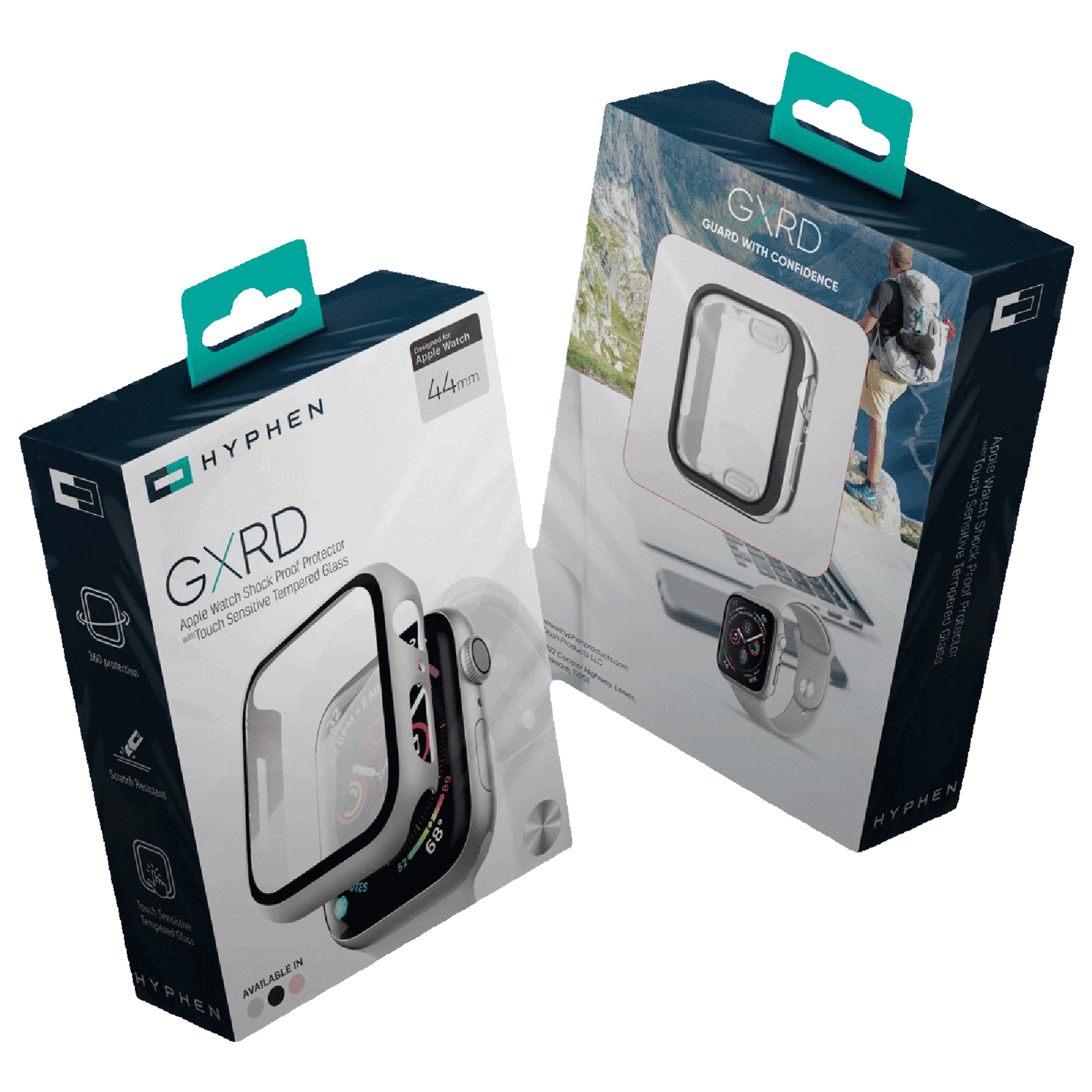 HYPHEN DEFENDR TPU & Tempered Glass Bumper Case for Apple Watch Series SE, 4, 5 & 6 (44mm) (360 Degree Protection, Silver)_7