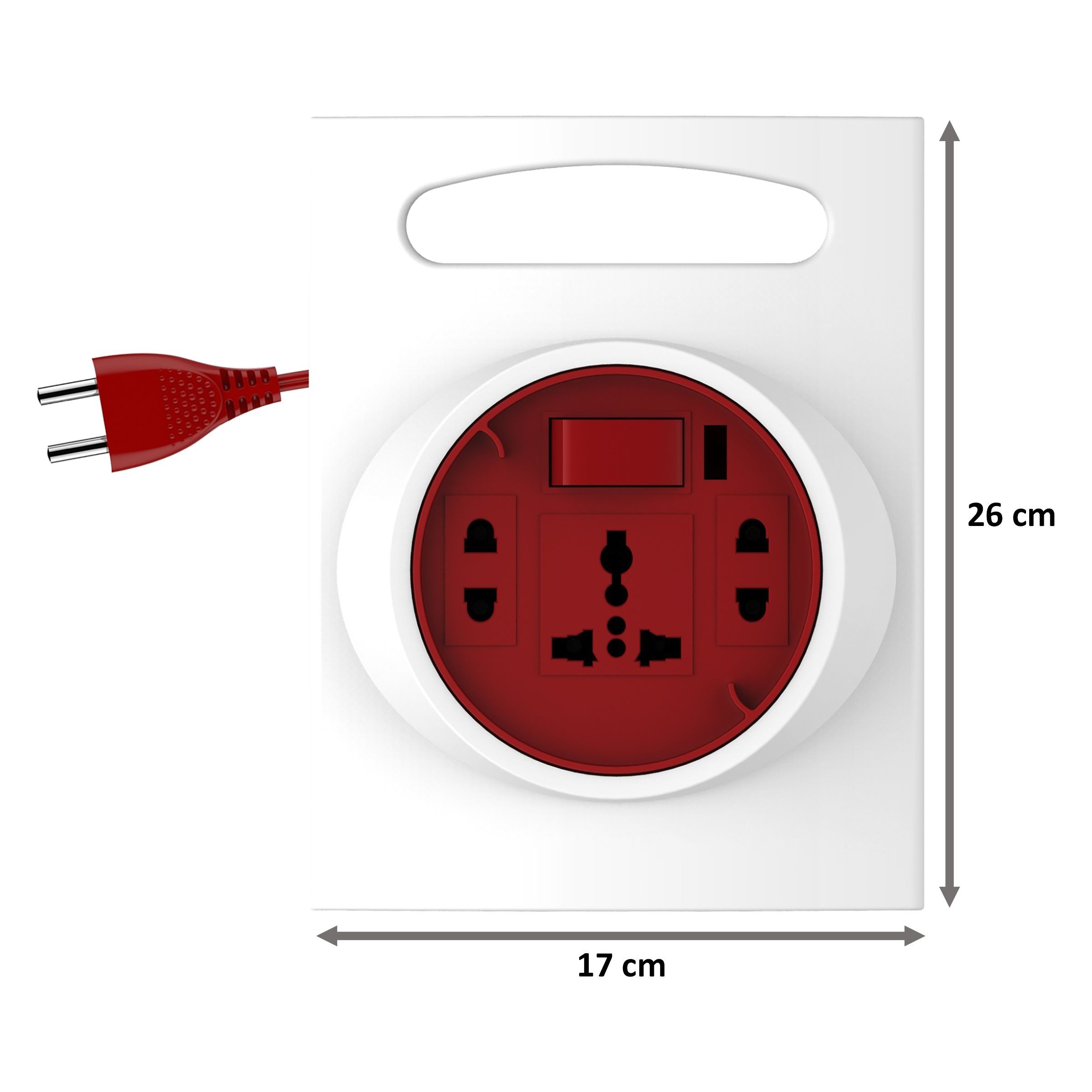 Goldmedal G-Expert 10 Amp 3 Sockets Extension Board  (5 Meters, Indicator & International Socket, 205126, White/Red)_2