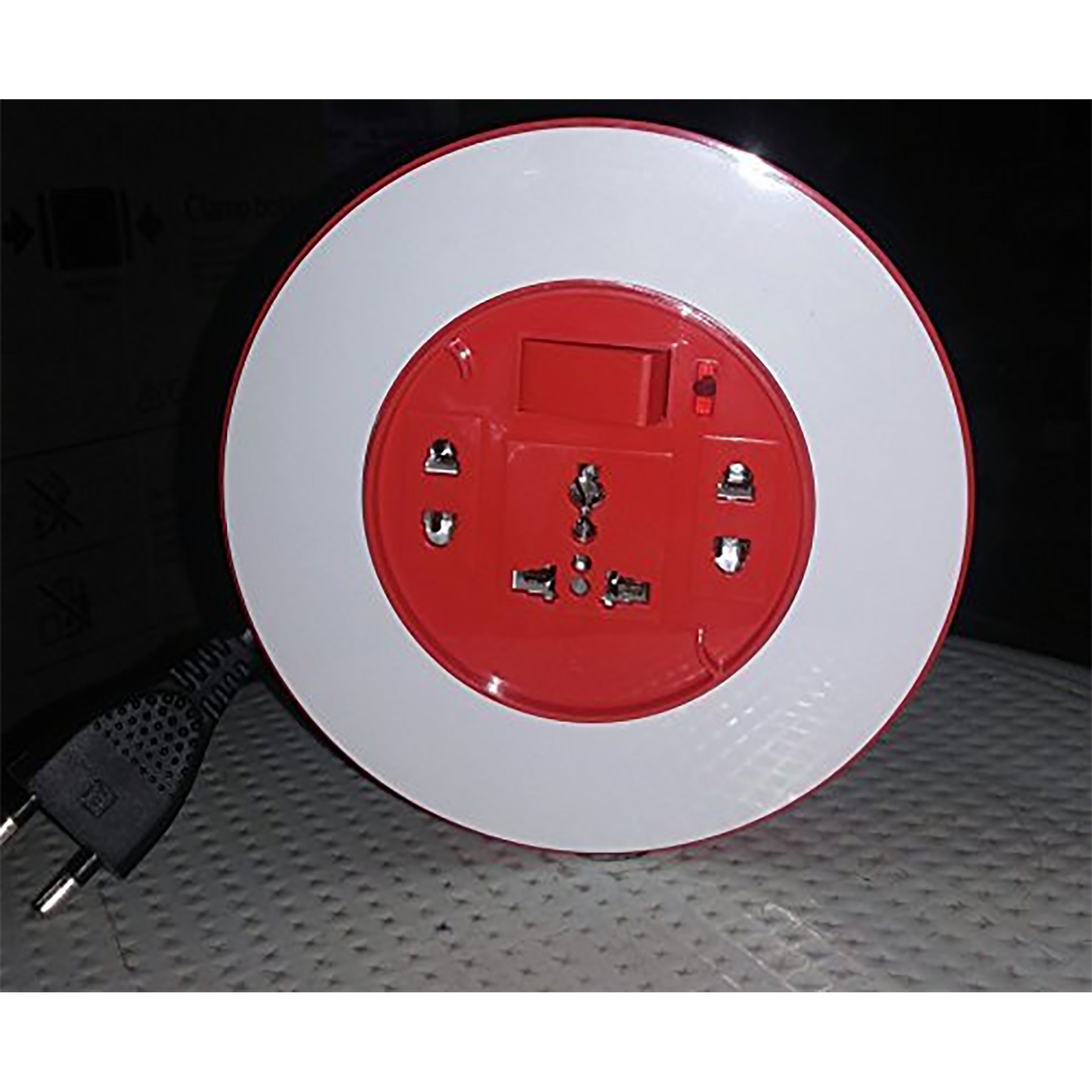 Goldmedal Plano 6 Amps 3 Sockets Extension Board (5 Meters, High Grade Fire Retardant Plastic, 205138, White & Red)_3
