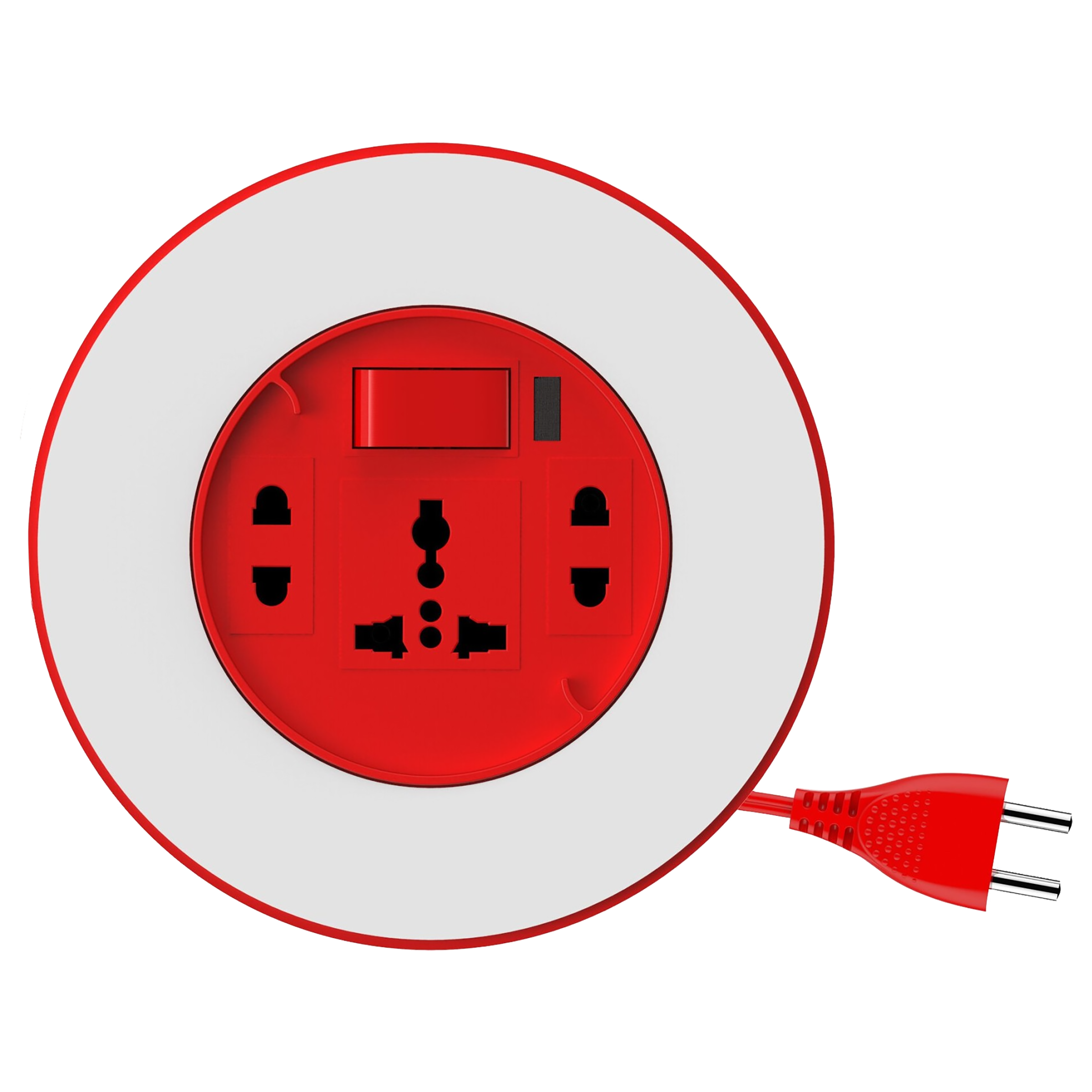 Goldmedal Plano 6 Amps 3 Sockets Extension Board (5 Meters, High Grade Fire Retardant Plastic, 205138, White & Red)_1