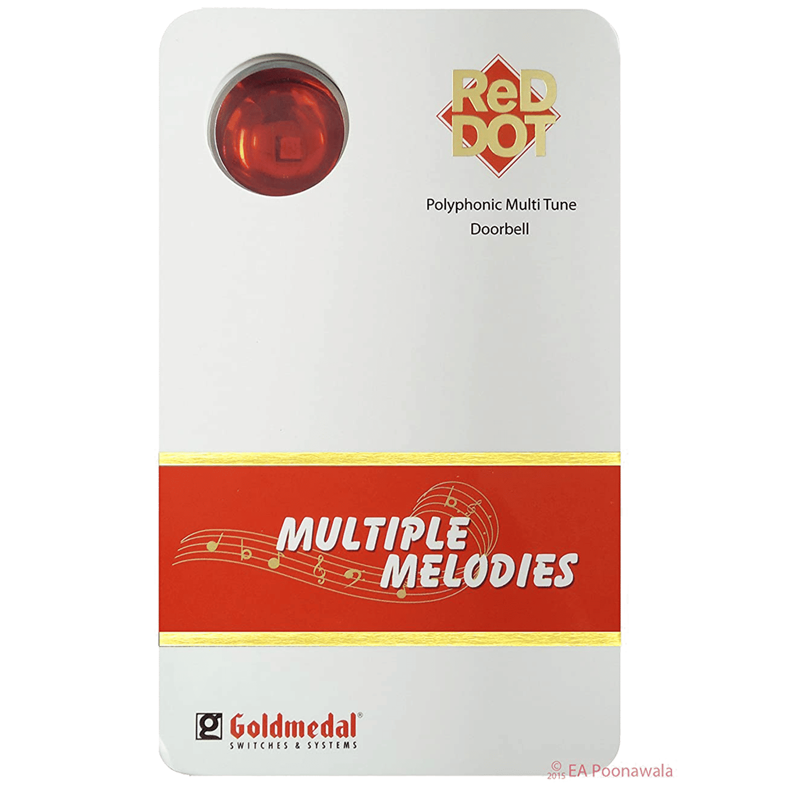 Goldmedal Red Dot Door Bell (Polyphonic Multitune, 204082, White/Red) Goldmedal Red Dot Door Bell (Polyphonic Multitune, 204082, White/Red)_1