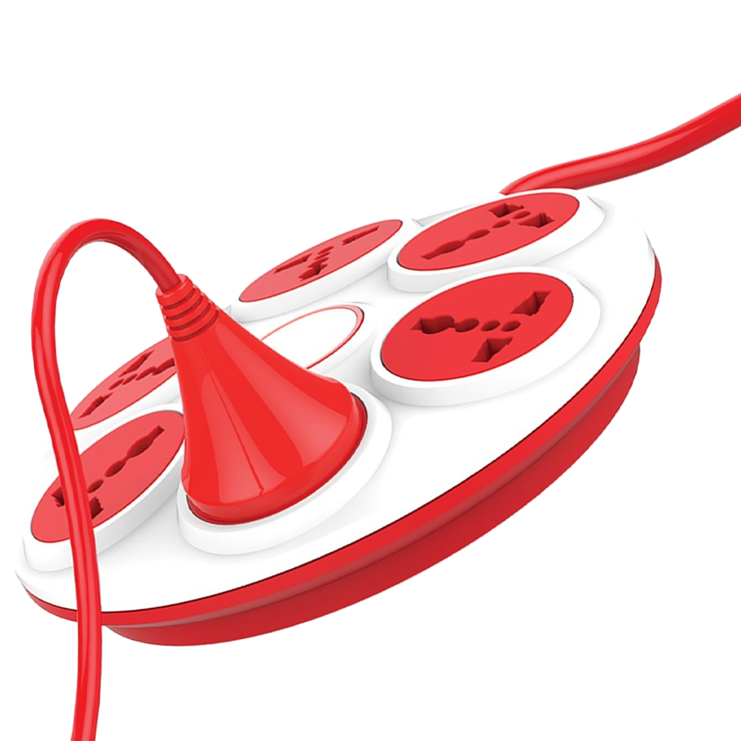 Goldmedal Curve 6 Amp 6 Sockets Extension Board 2 Meters (Master Switch, 205100, White/Red)_3