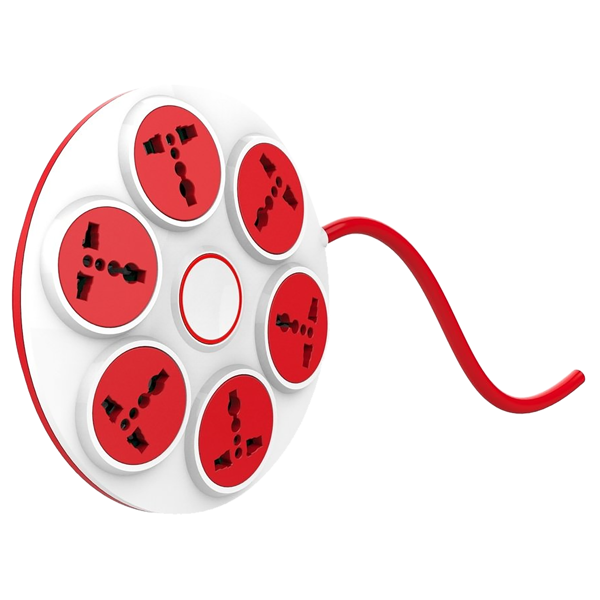 Goldmedal Curve 6 Amp 6 Sockets Extension Board 2 Meters (Master Switch, 205100, White/Red)_7
