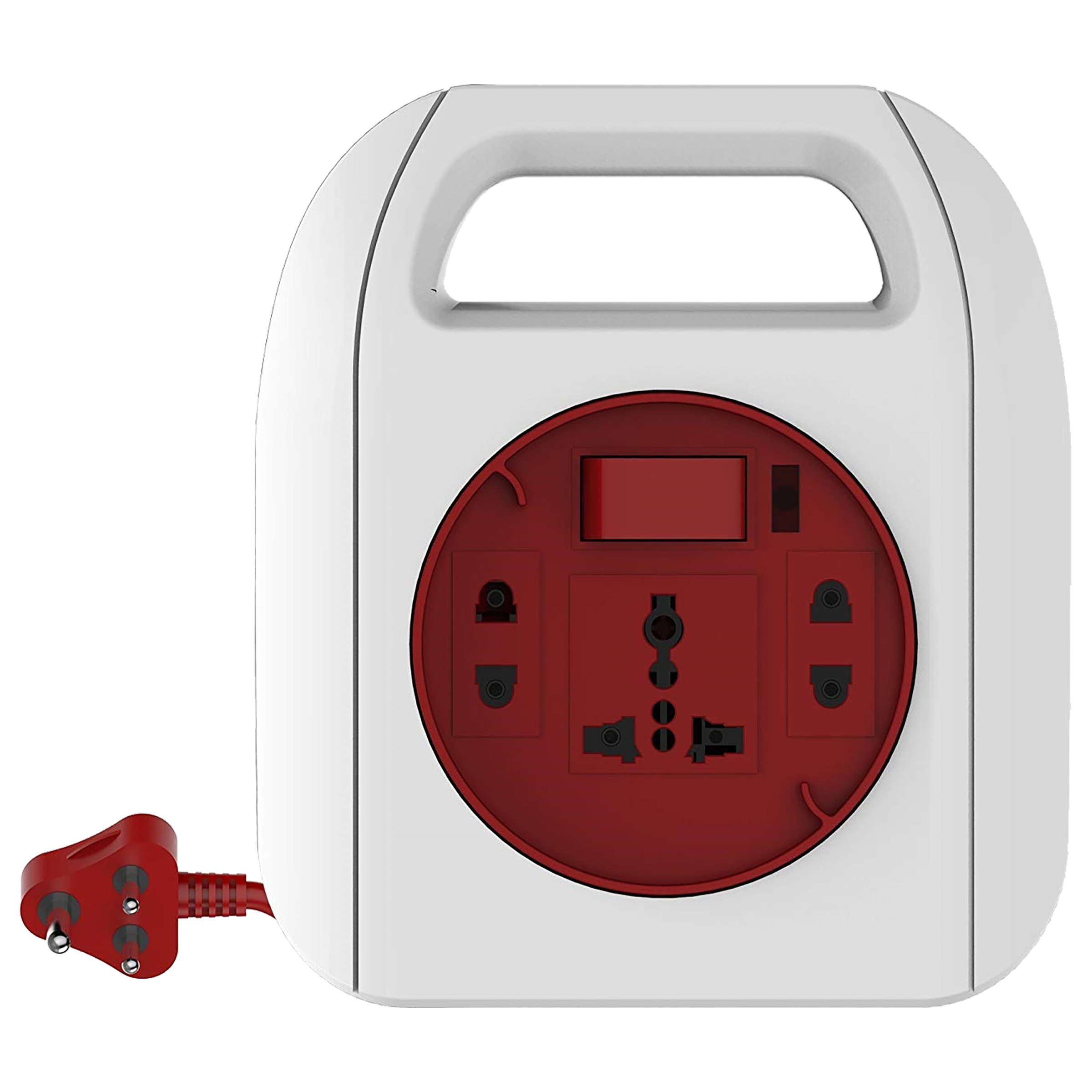 Goldmedal Sliq 3 Sockets Extension Board (4 Meters, Ultra Smooth Rotation, 205117, White/Red) Goldmedal Sliq 3 Sockets Extension Board (4 Meters, Ultra Smooth Rotation, 205117, White/Red)_1