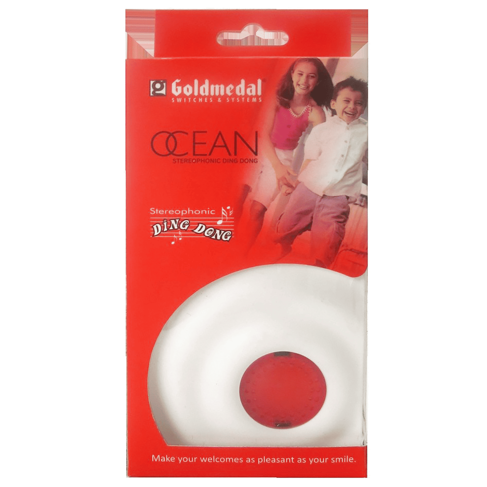 Goldmedal Curve Plus Ocean Door Bell (Stereophonic, 203048, White/Red)_6