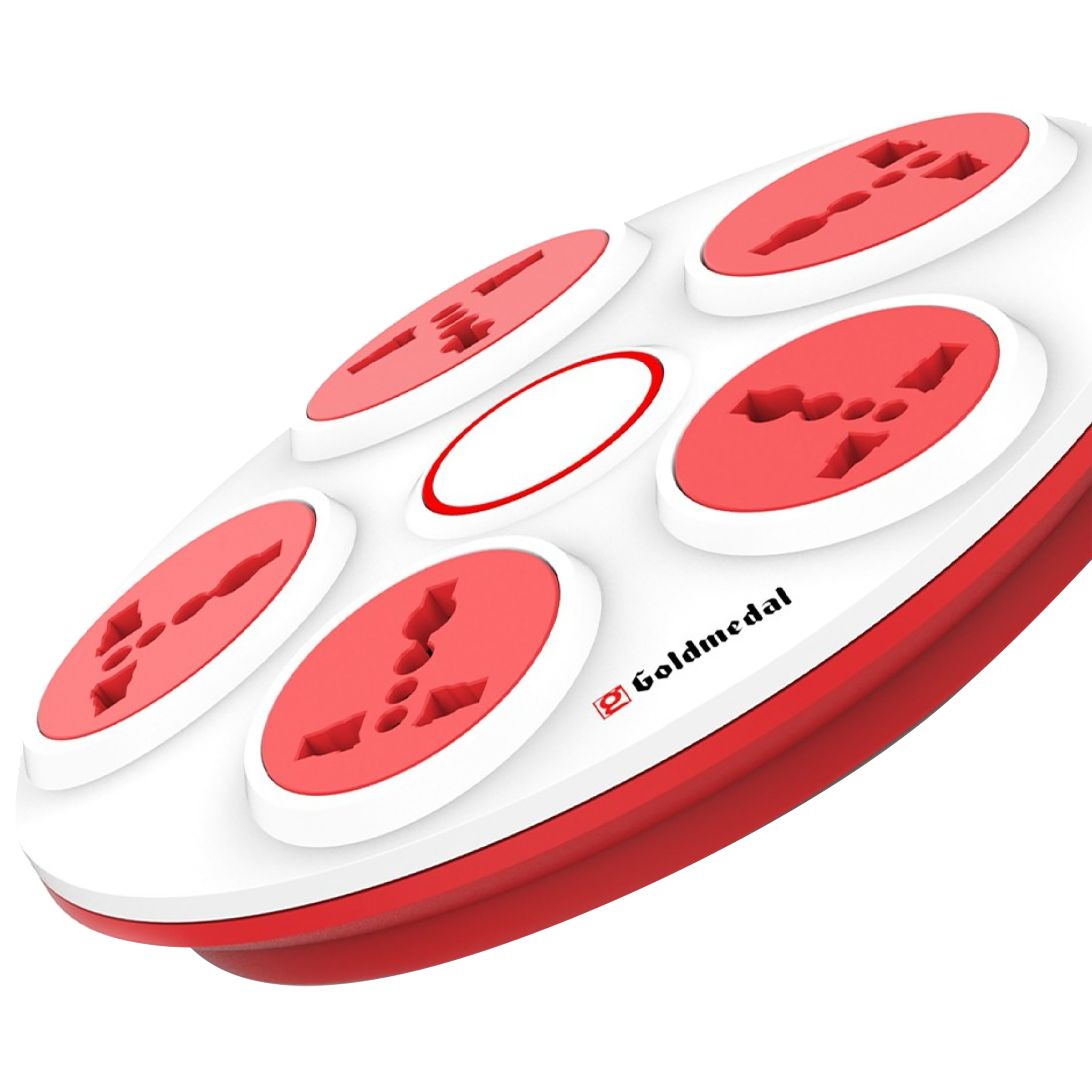 Goldmedal Curve Plus 6 Amp 5 Sockets Spike Guard With Individual Switch 2 Meters (Master Switch, 205104, White/Red) Goldmedal Curve Plus 6 Amp 5 Sockets Spike Guard With Individual Switch 2 Meters (Master Switch, 205104, White/Red)_4