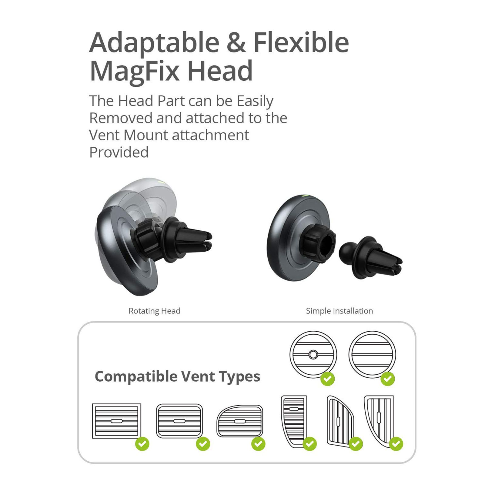 RAEGR MagFix Arc M1310 15 Watts Car Charging Adapter with Cable (Wireless, RG10214, Black)_5